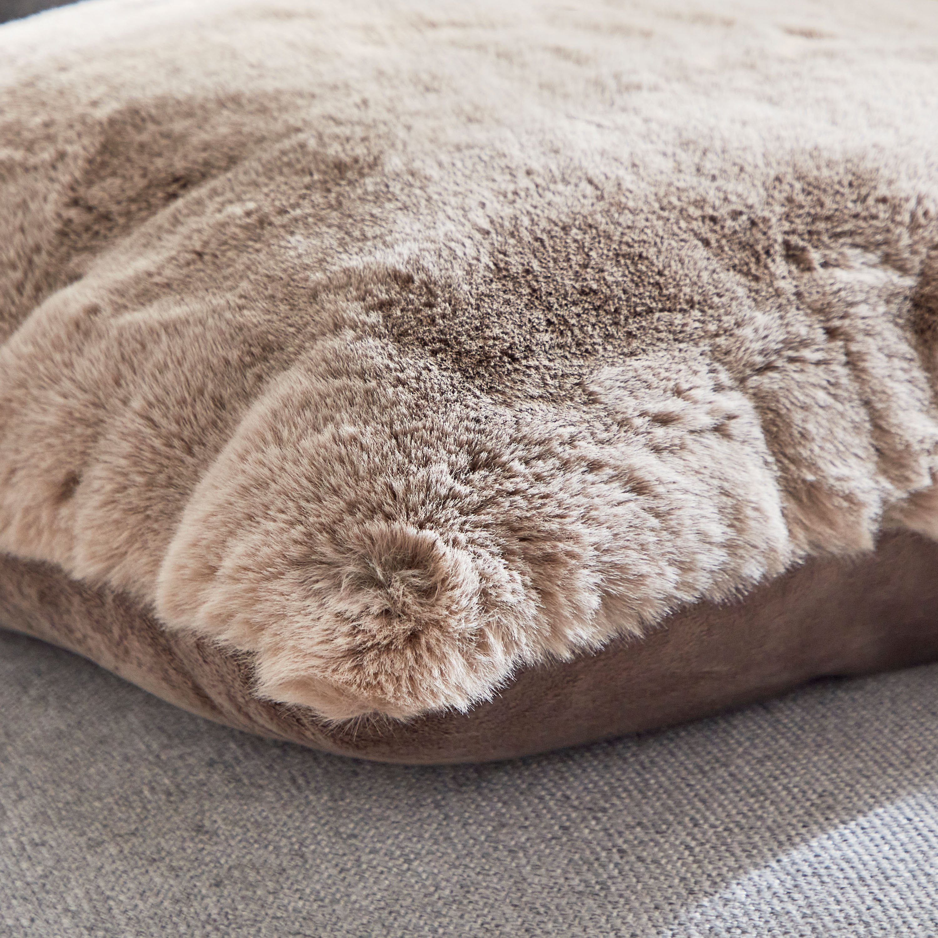 Faux Rabbit Fur Filled Cushion - 45x45 cm-hbxlivingroom-furnishings-cushionsandcovers-filledcushions-image-3