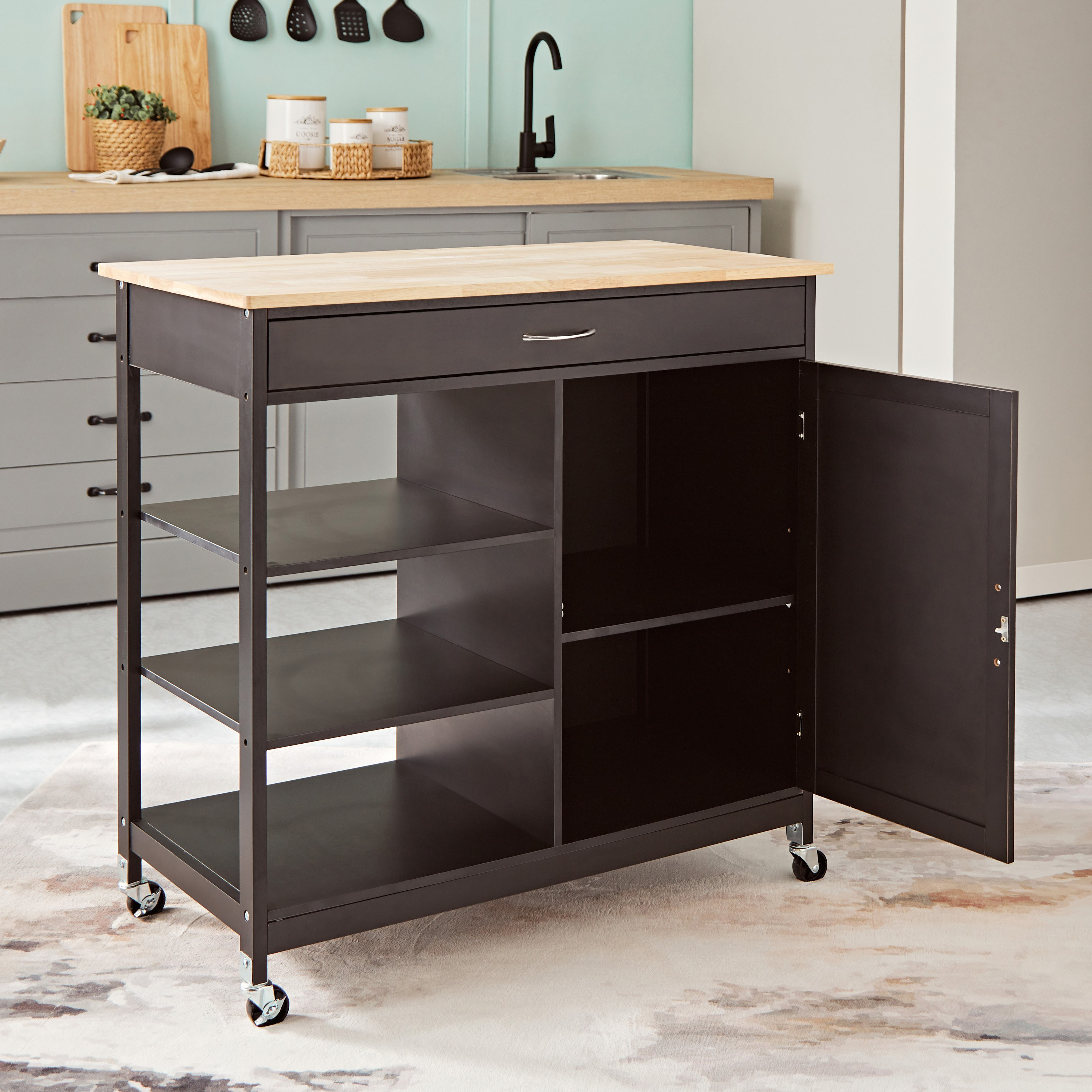 عربة مطبخ بسطح خشبي من بينج-hbxlivingroom-tablesandstands-servingtrolleys-image-2