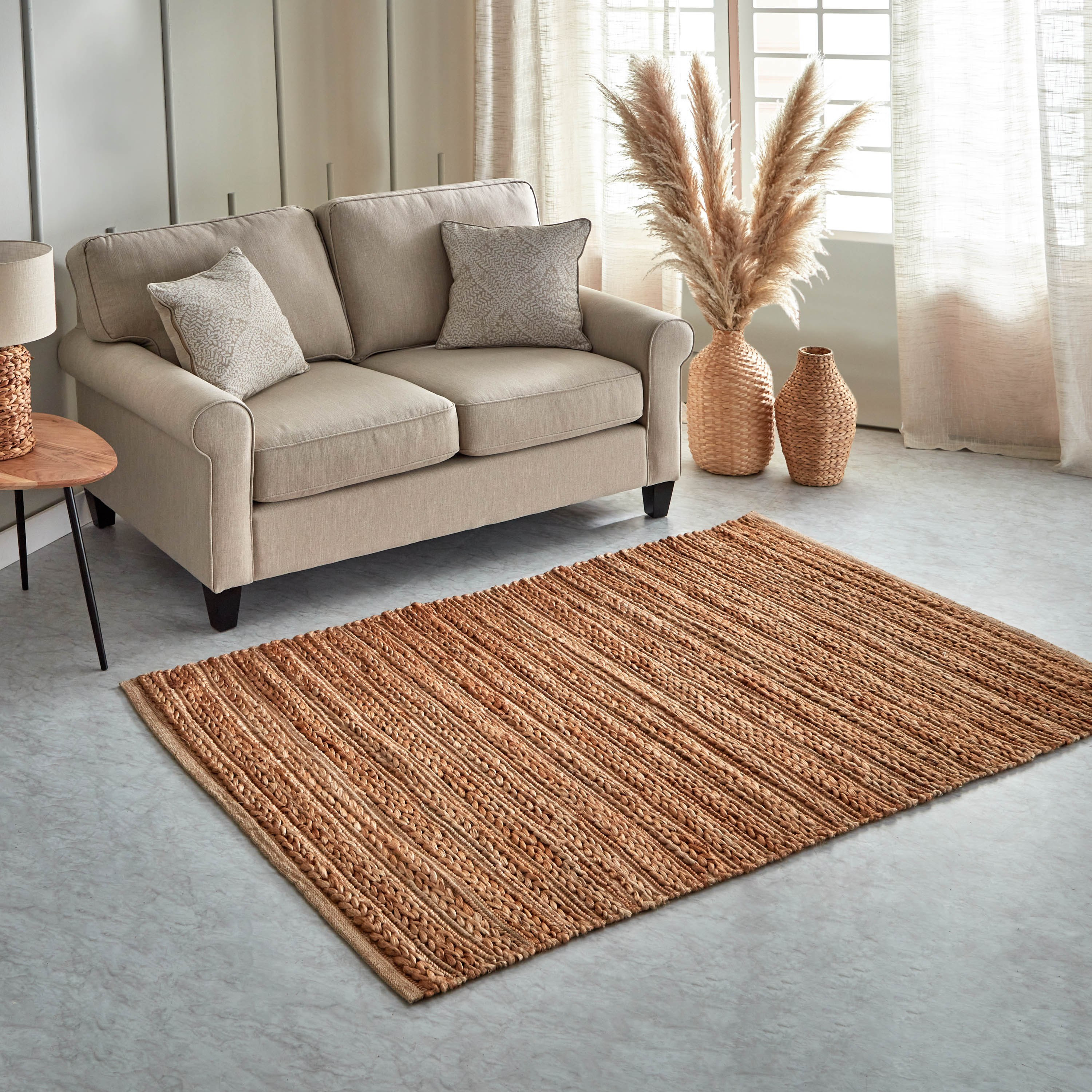 سجادة جوت مصنوعة يدويًا من فيشي - 120x170 سم-hbxdecorandfurnishings-floorcoverings-rugs-image-1