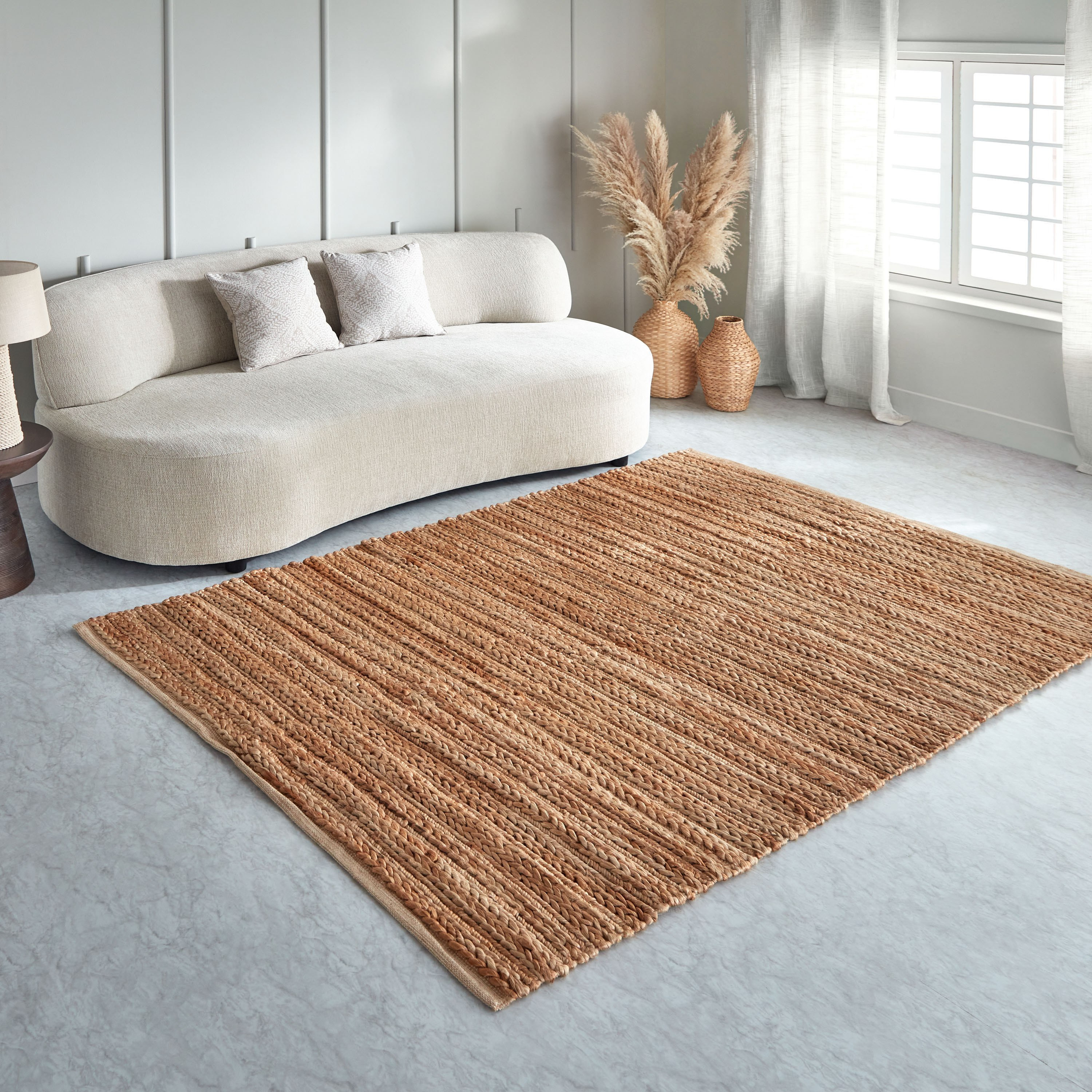 سجادة جوت مصنوعة يدويًا من فيشي - 150x220 سم-hbxdecorandfurnishings-floorcoverings-rugs-image-1