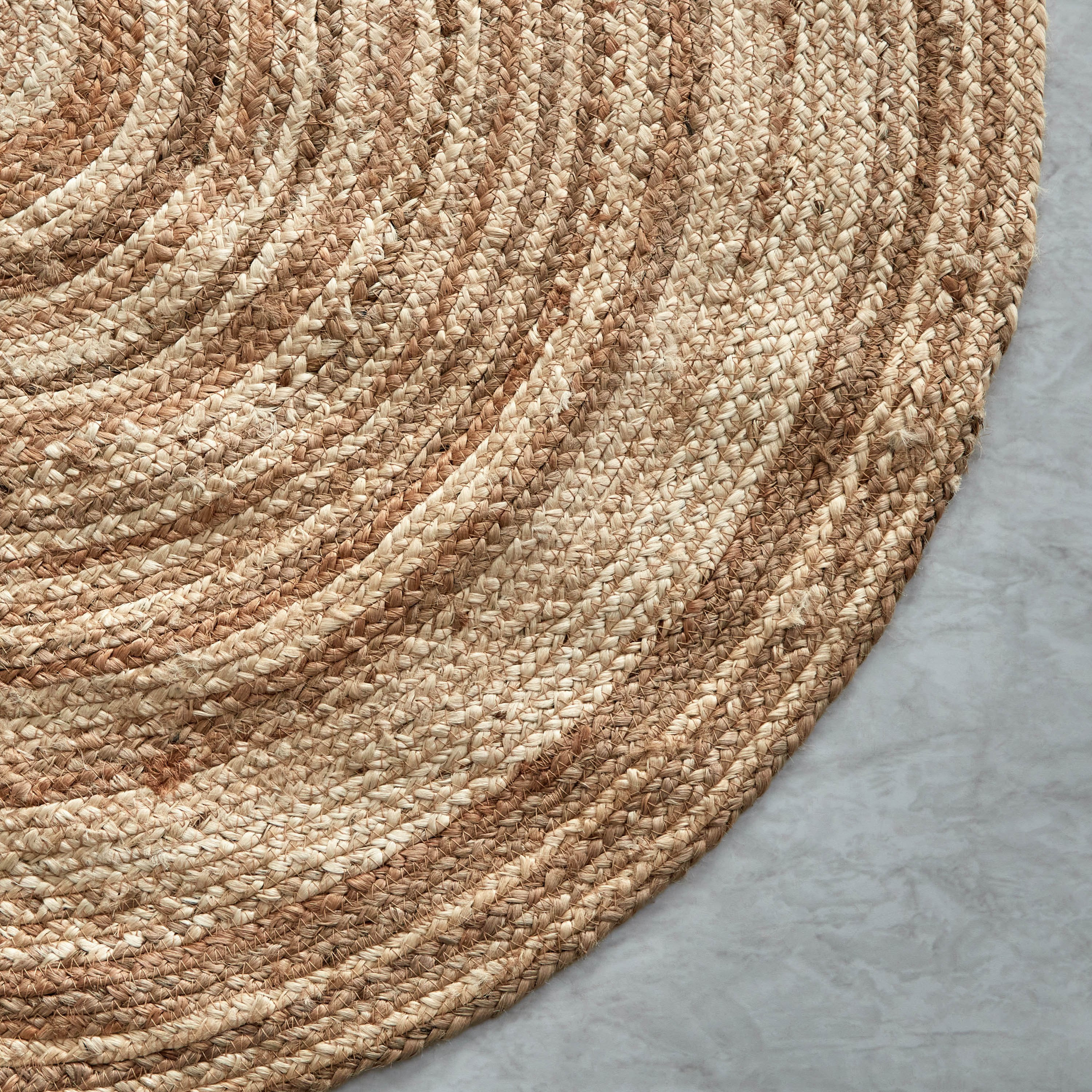 سجادة جوت حلزونية مضفرة يدويًا - 120 سم-hbxdecorandfurnishings-floorcoverings-rugs-image-3