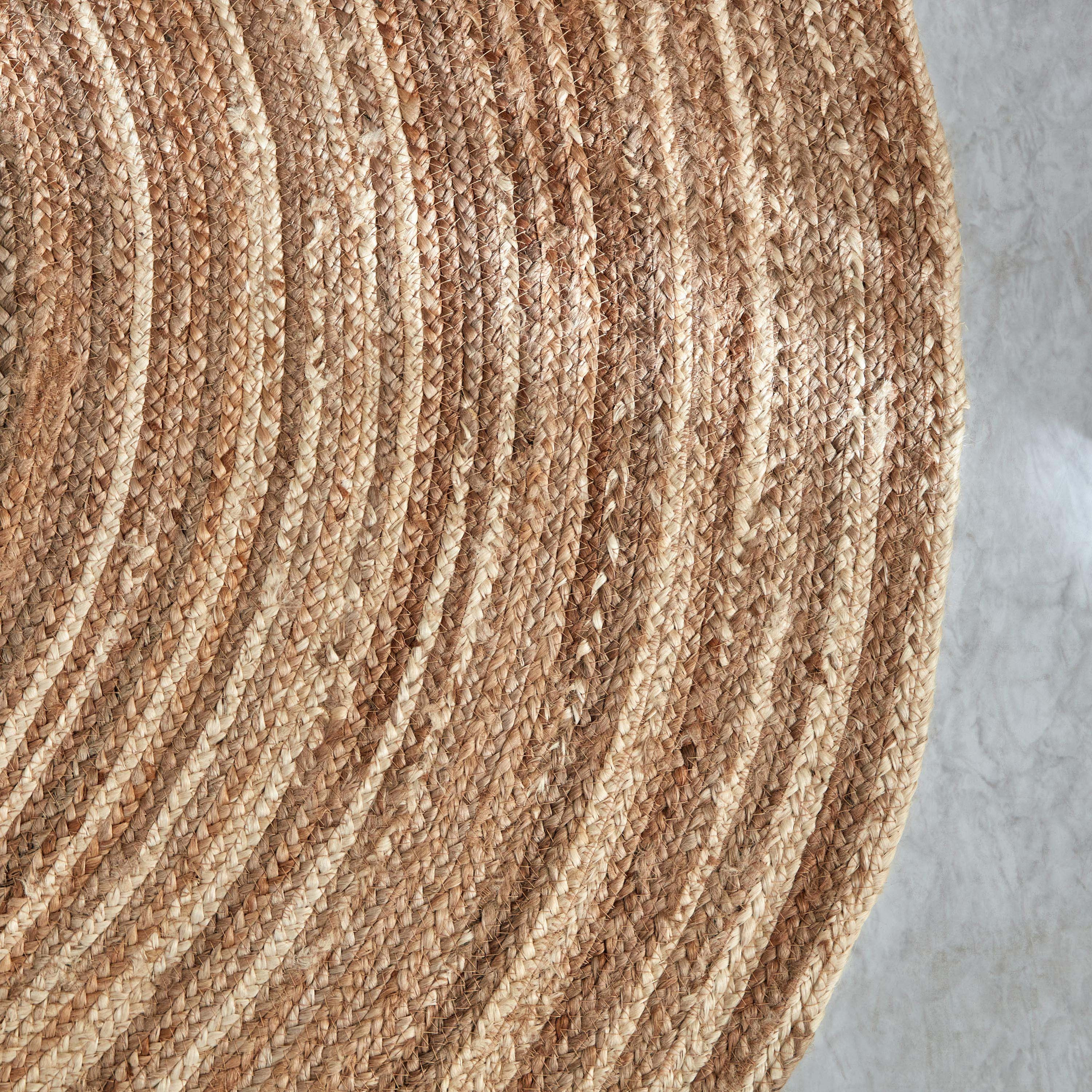سجادة جوت مضفرة يدويًا من ناتورا - 200 سم-hbxdecorandfurnishings-floorcoverings-rugs-image-3