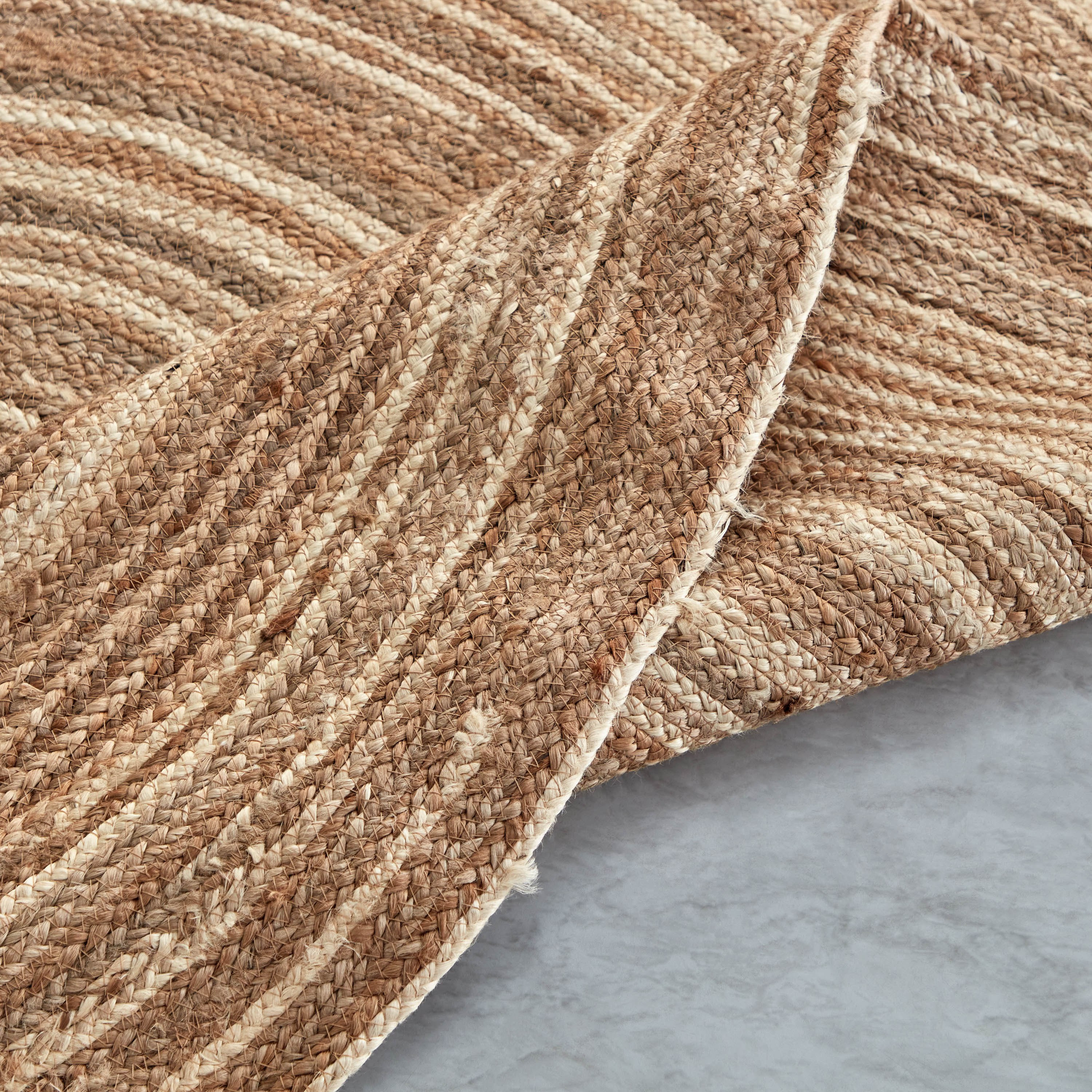 سجادة جوت مضفرة يدويًا من ناتورا - 200 سم-hbxdecorandfurnishings-floorcoverings-rugs-image-4