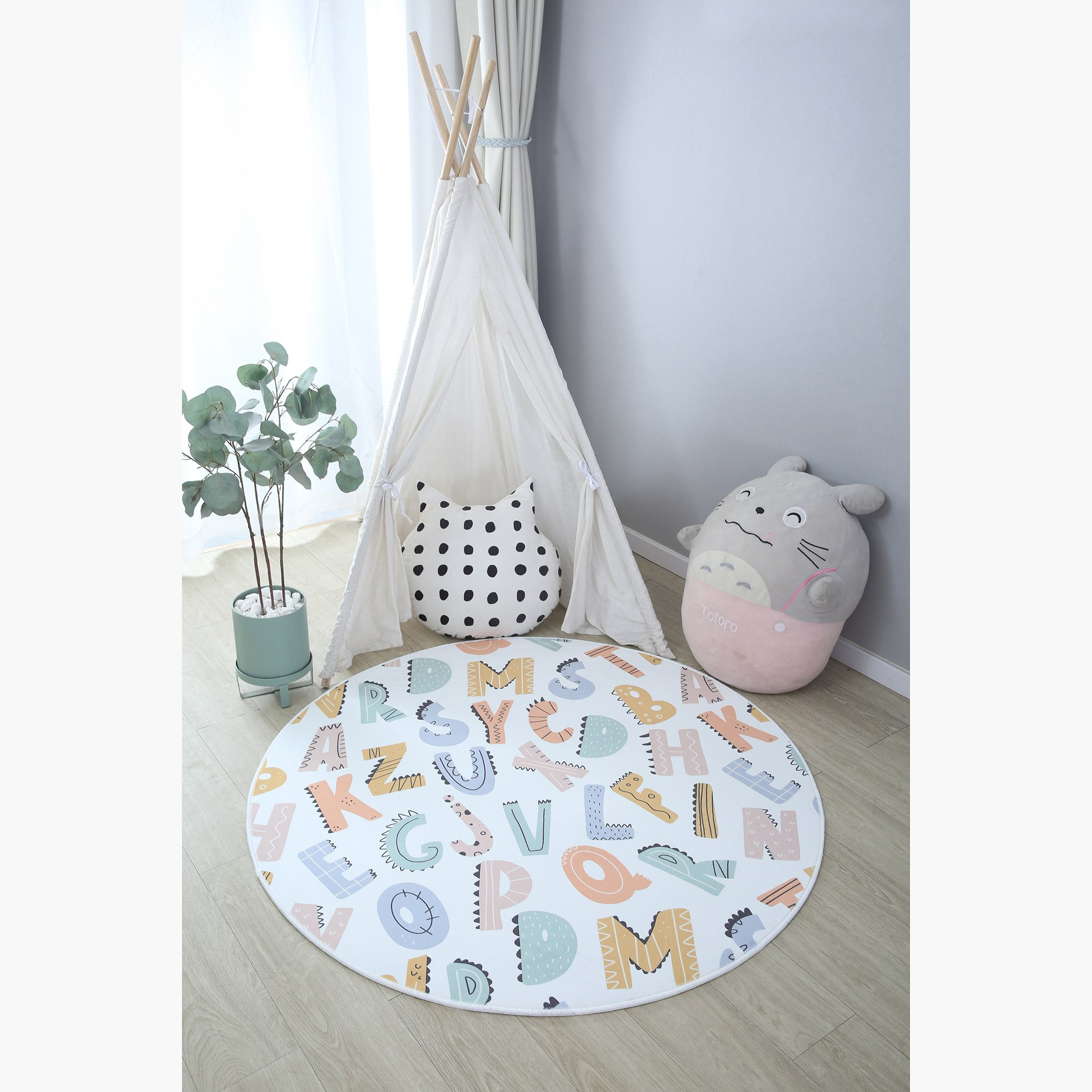 سجادة فلانيل بطبعات حروف الهجاء رون من بن - 120 سم-hbxhomeware-hbxkidsandyouth-image-1