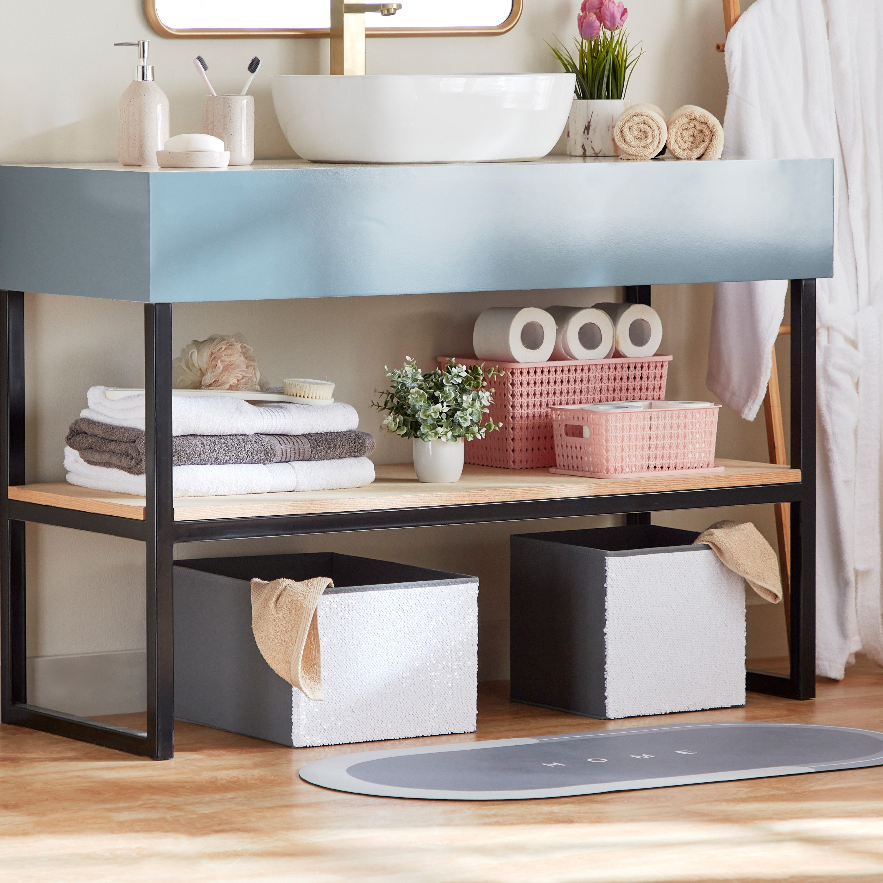 صندوق تخزين غير منسوج من جليتز - 26.6×26.6×26.6 سم-hbxbedroom-bedroomaccessories-bedroomstorage-image-5