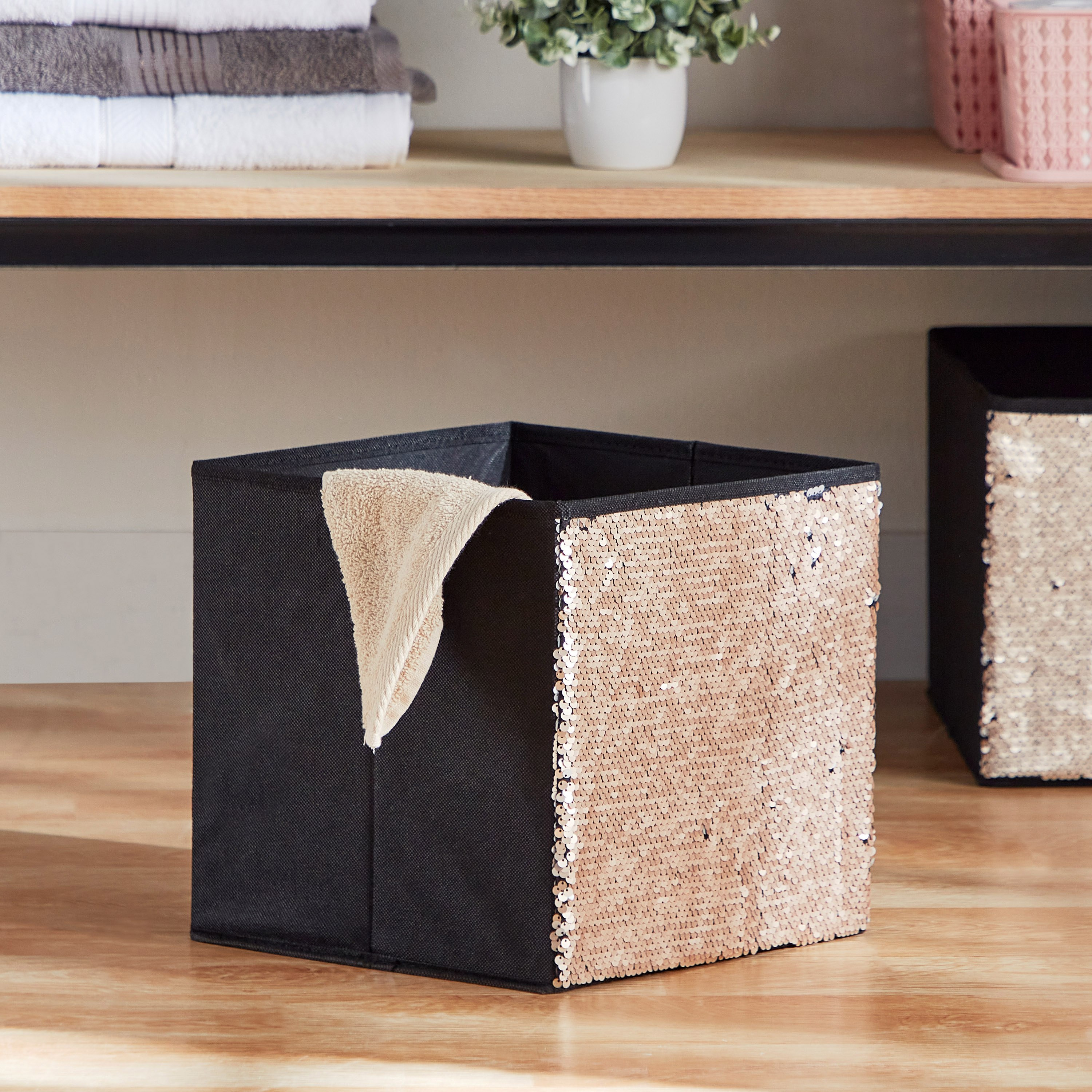 صندوق تخزين غير منسوج من جليتز - 26.6×26.6×26.6 سم-hbxbedroom-bedroomaccessories-bedroomstorage-image-1