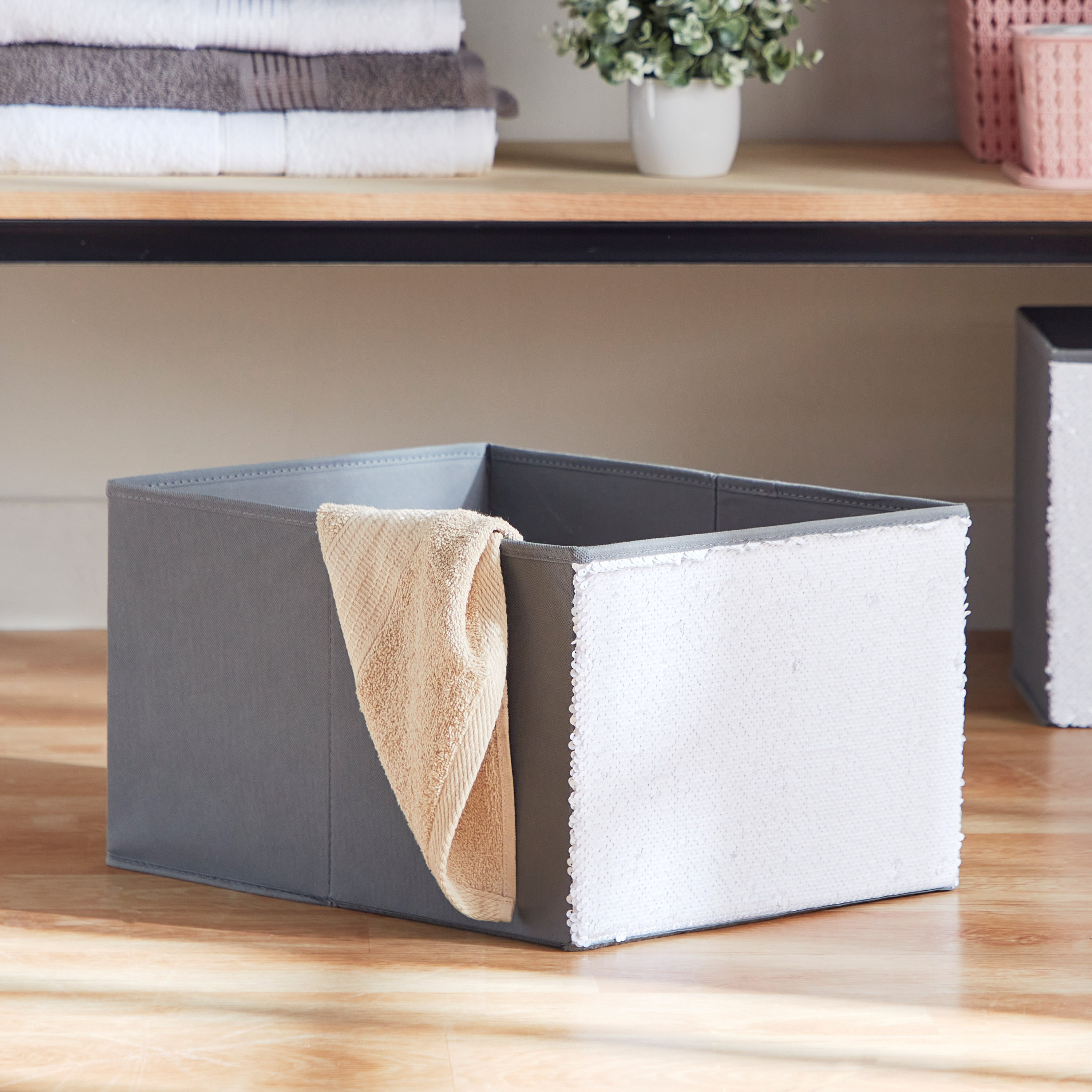 صندوق تخزين غير منسوج من جليتز - 24x42x32 سم-hbxbedroom-bedroomaccessories-bedroomstorage-image-1