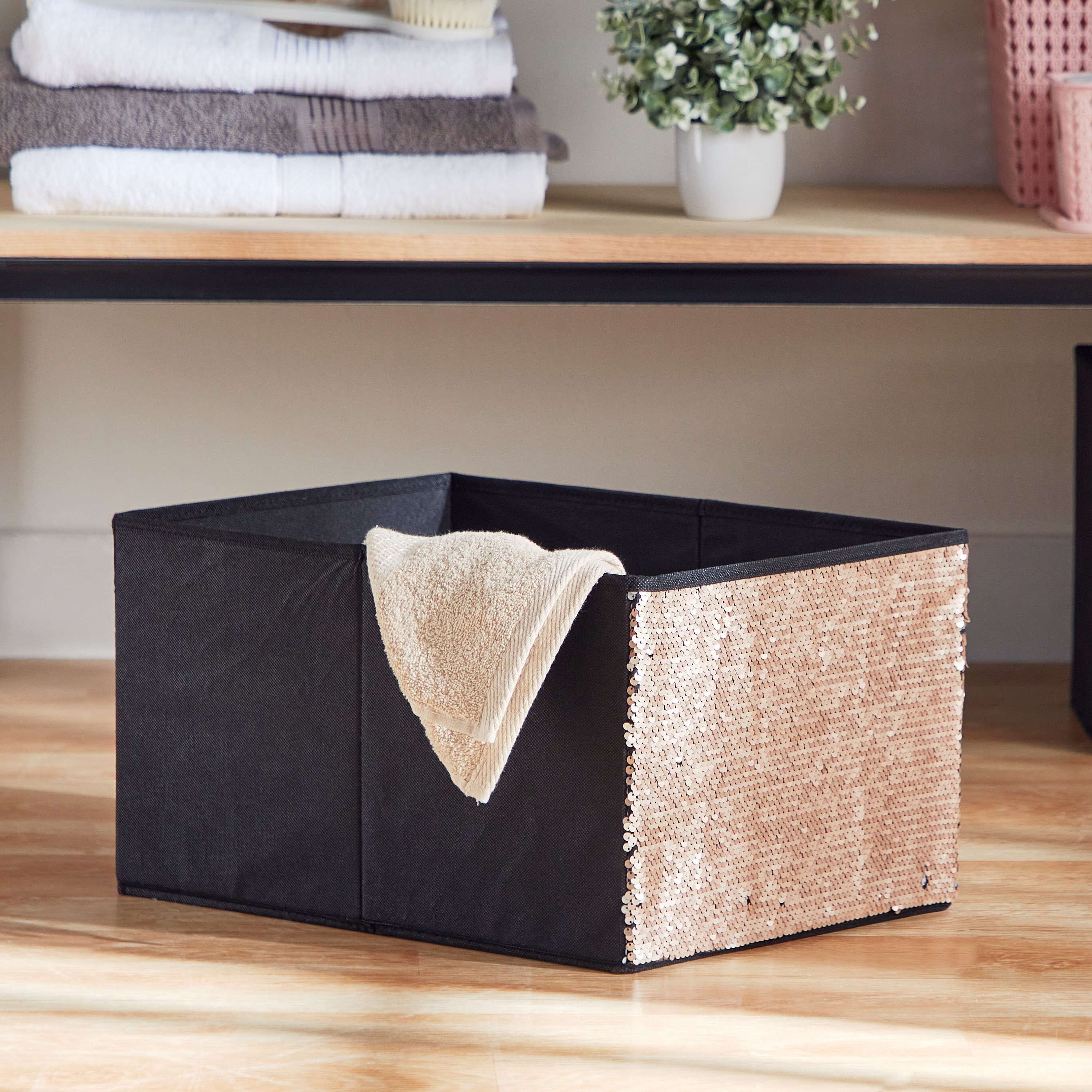 صندوق تخزين غير منسوج من جليتز - 24x42x32 سم-hbxbedroom-bedroomaccessories-bedroomstorage-image-1