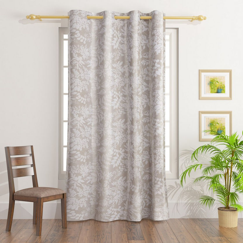 Ruselle Fern Printed Single Curtain - 140x240 cm-Curtains-image-0