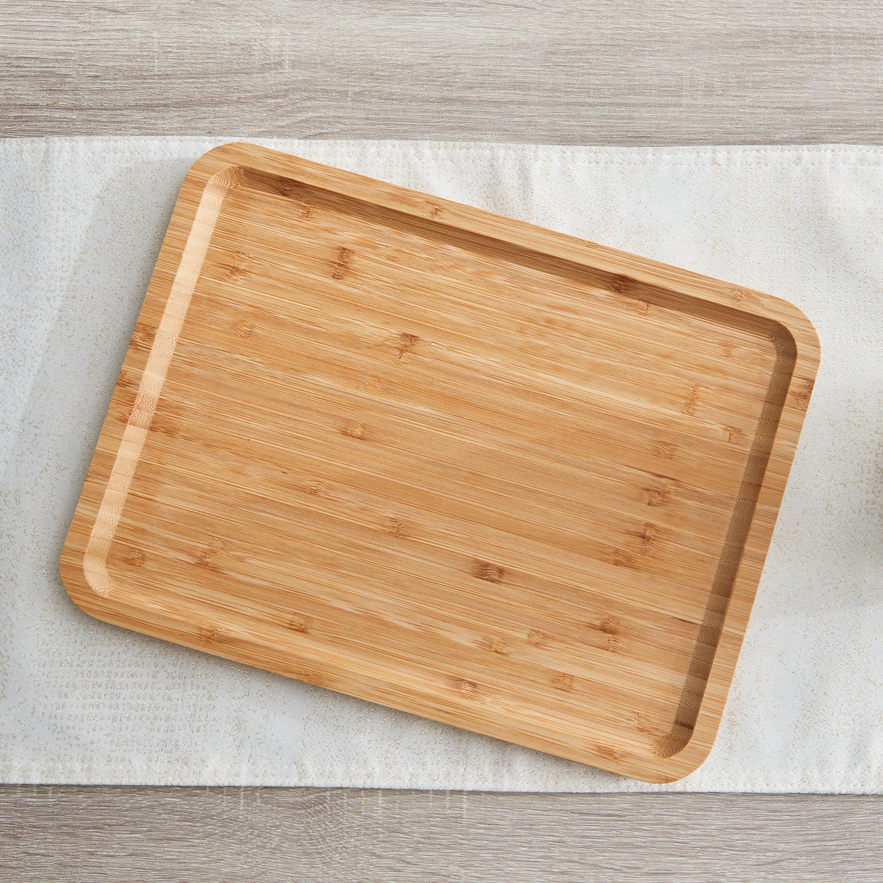 Bamboo Rectangular Large Tray - 34 cm-hbxdecorandfurnishings-tabletop-serveware-image-2