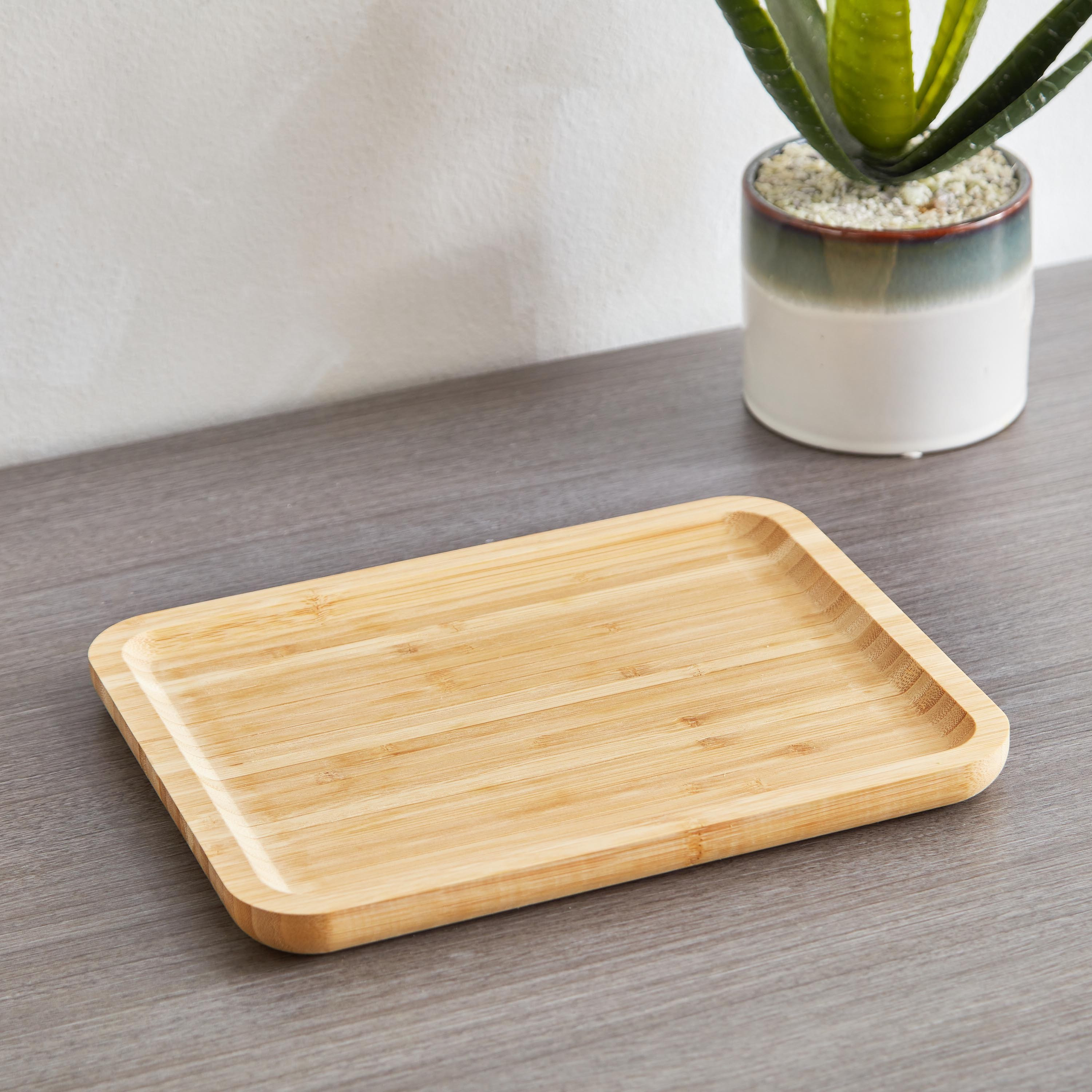 Bamboo Rectangular Tray - Medium-hbxdecorandfurnishings-tabletop-serveware-image-2