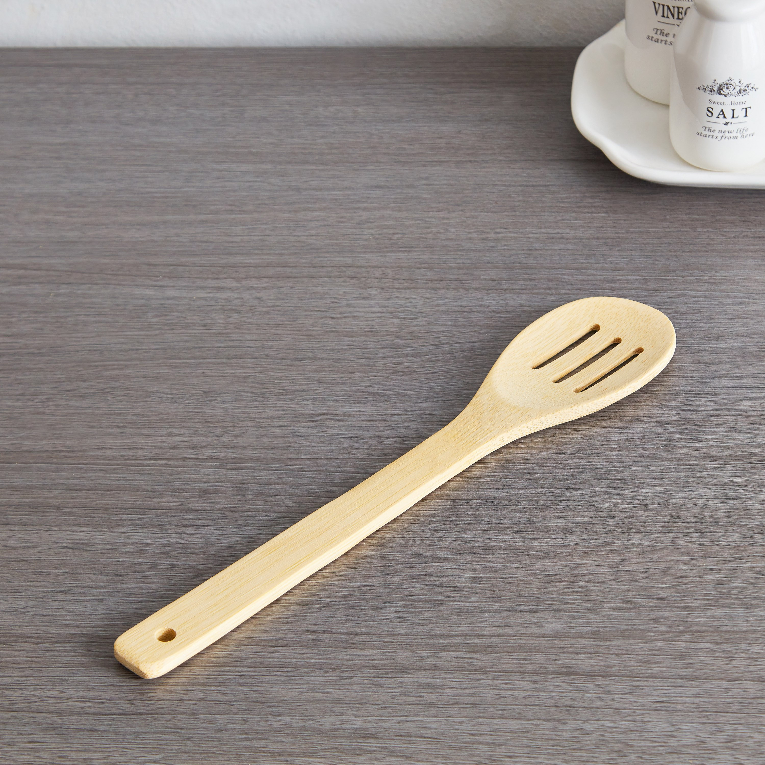 Bamboo Wood Slotted Spoon - 30 cm-hbxhomeware-hbxkitchen-image-1
