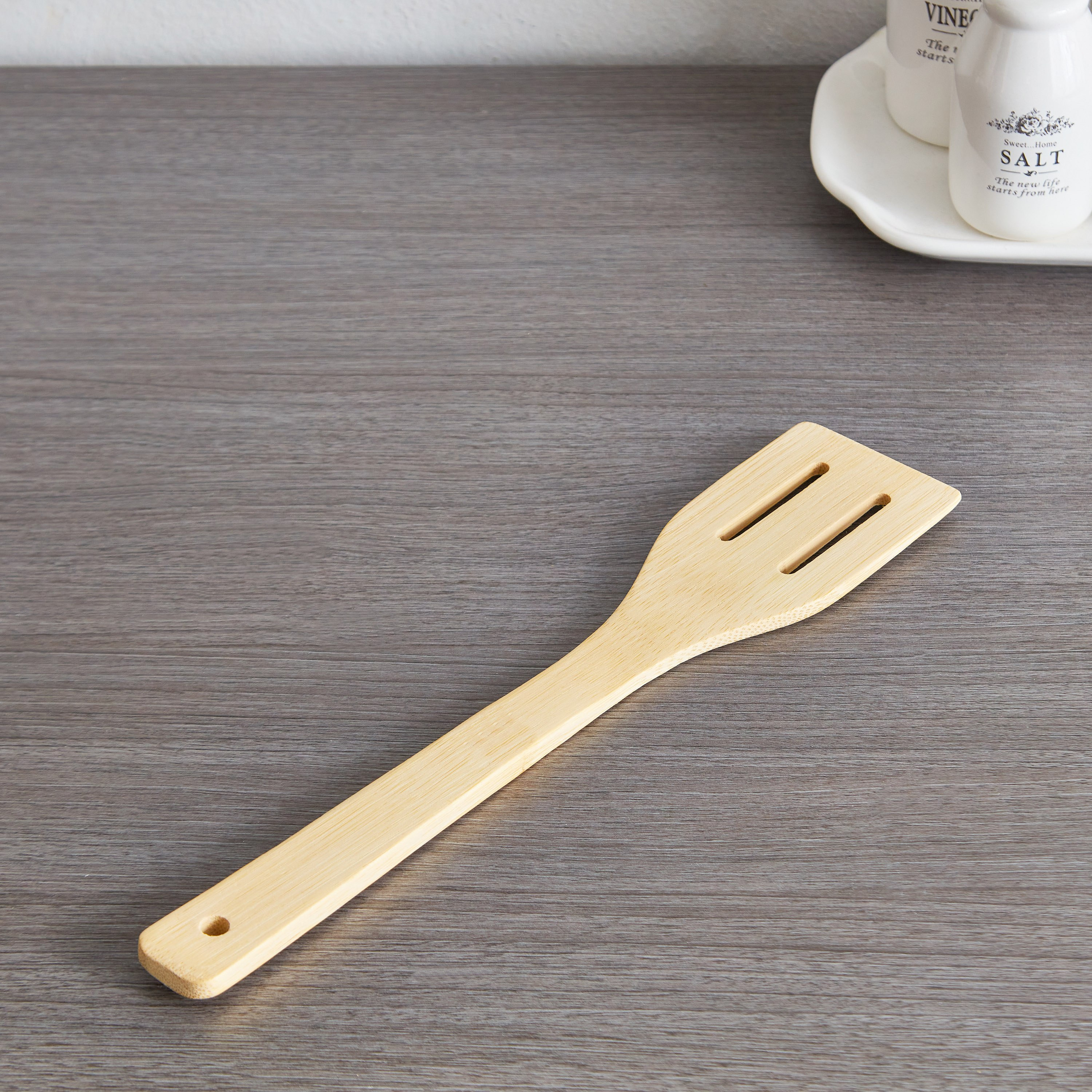 Bamboo Wood Slotted Turner - 30 cm-hbxhomeware-hbxkitchen-image-1