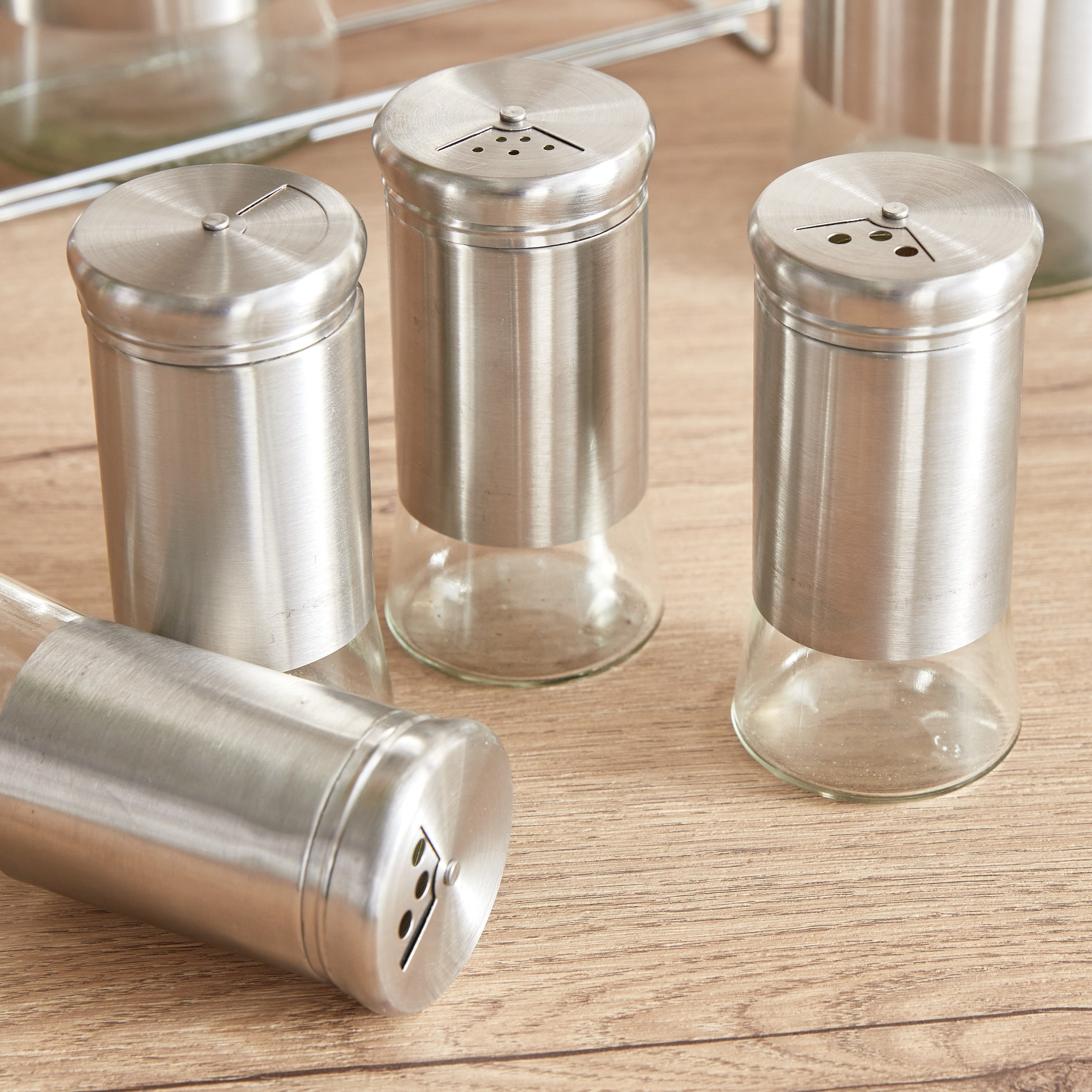 طقم جرات توابل زجاج  بحامل- 12 قطعة من إيسينشيال-hbxhomeware-hbxkitchen-image-4