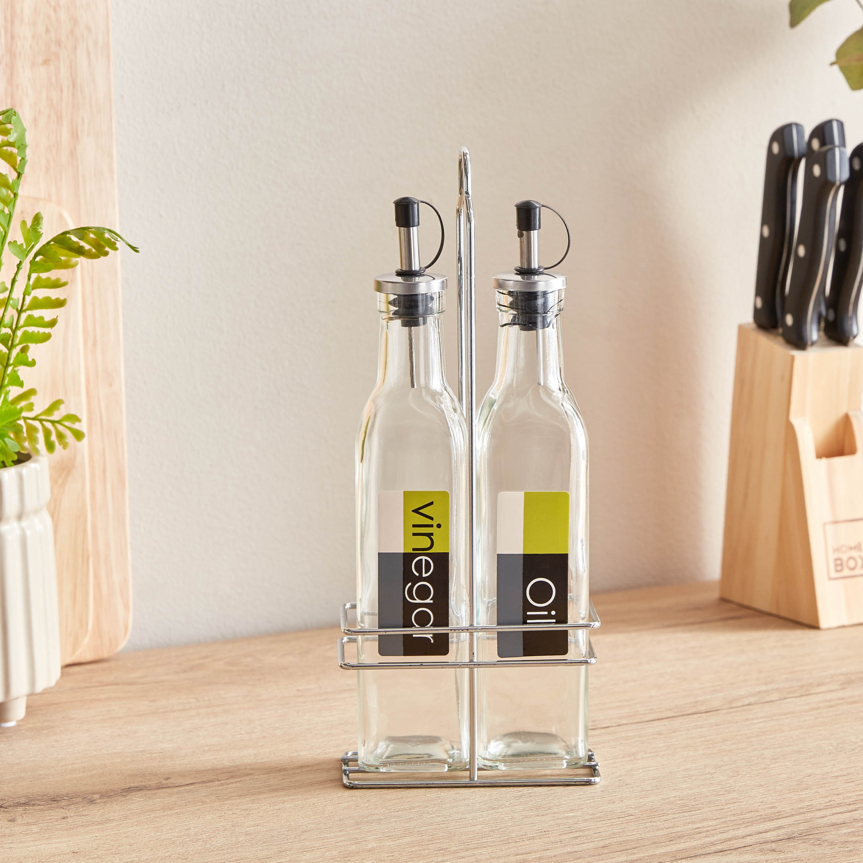 Essential Vinegar and Oil Bottle Set with Stand-hbxhomeware-hbxkitchen-image-2