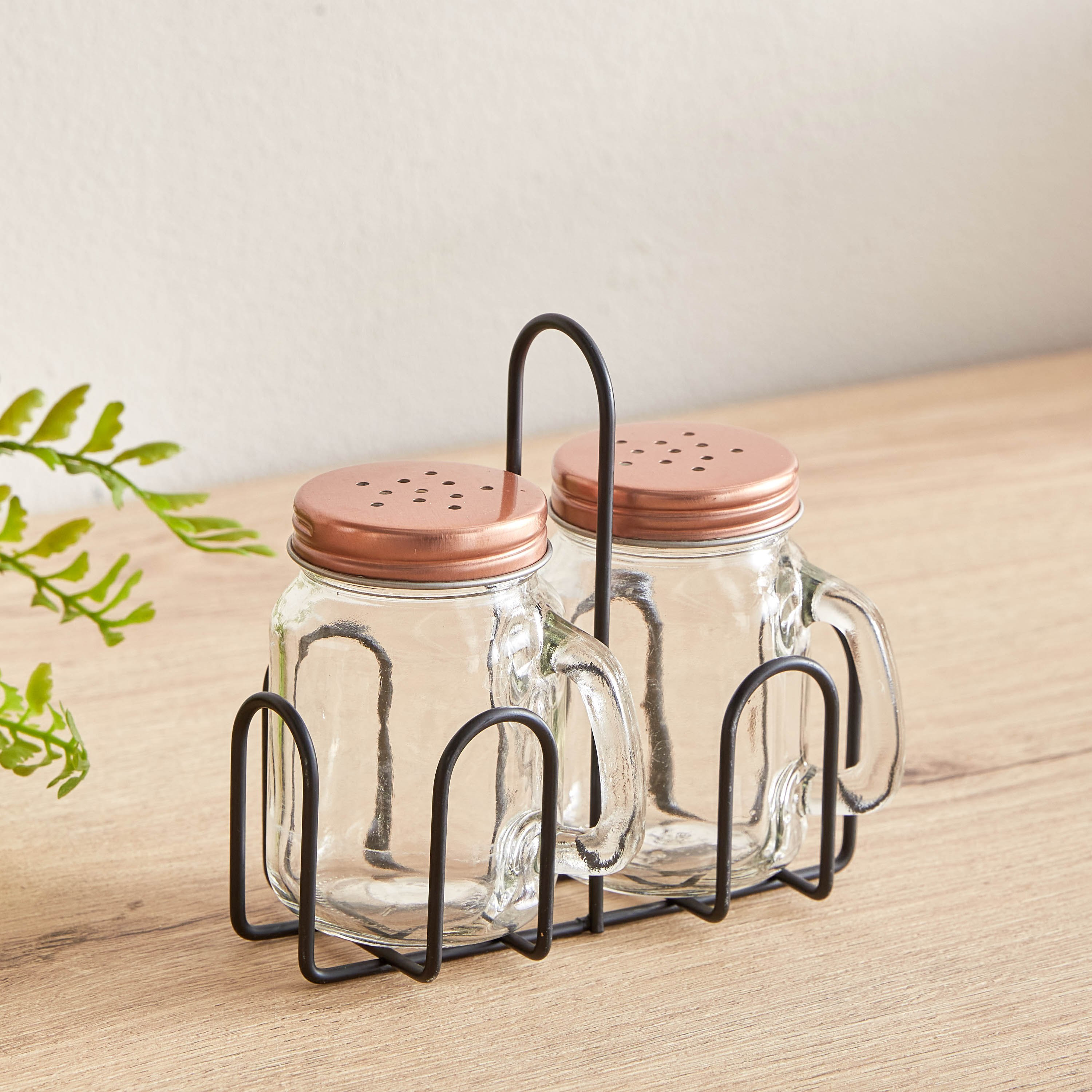 Essential Mason Jar Condiment Set with Stand - Set of 3-hbxhomeware-hbxkitchen-image-3