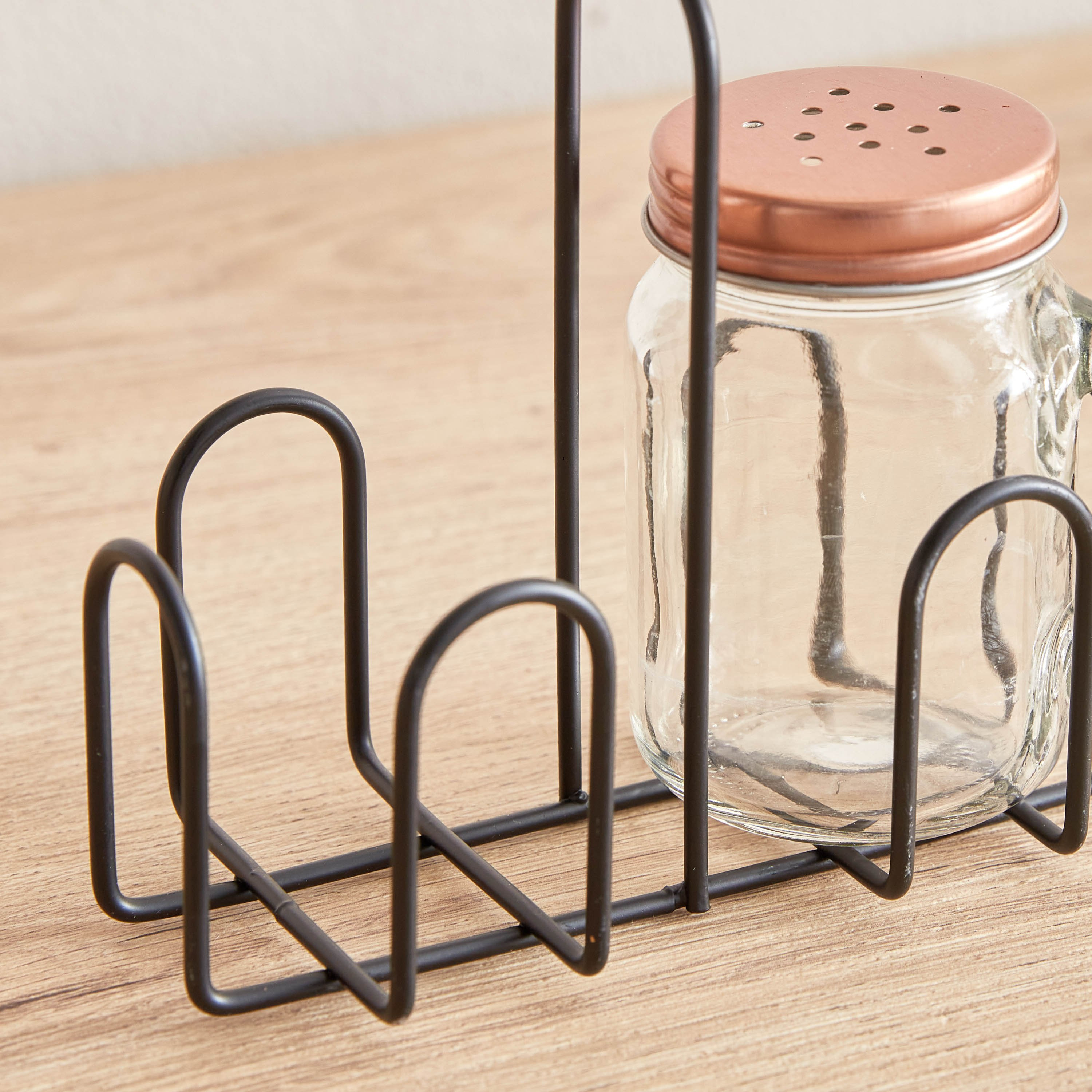 Essential Mason Jar Condiment Set with Stand - Set of 3-hbxhomeware-hbxkitchen-image-4