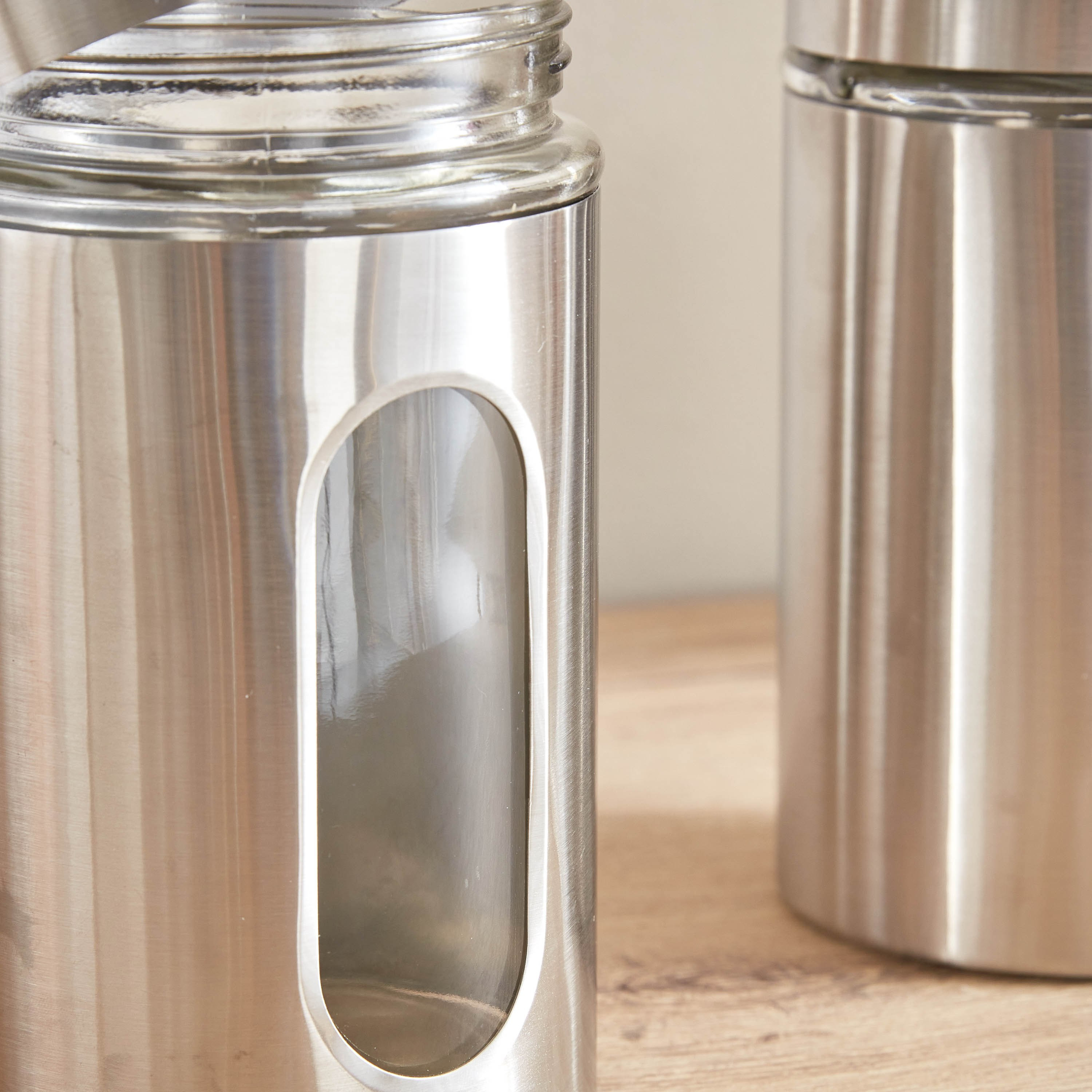 Essential 3-Piece Glass and Stainless Steel Jar Set - 900 ml-hbxhomeware-hbxkitchen-image-4