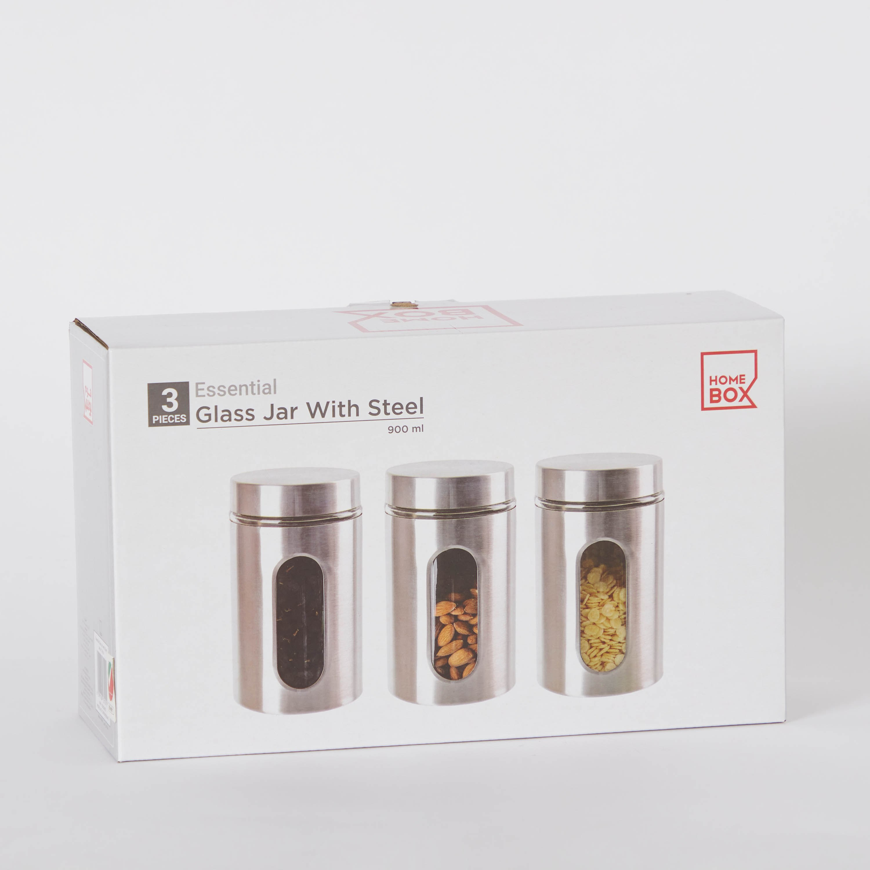 Essential 3-Piece Glass and Stainless Steel Jar Set - 900 ml-hbxhomeware-hbxkitchen-image-6