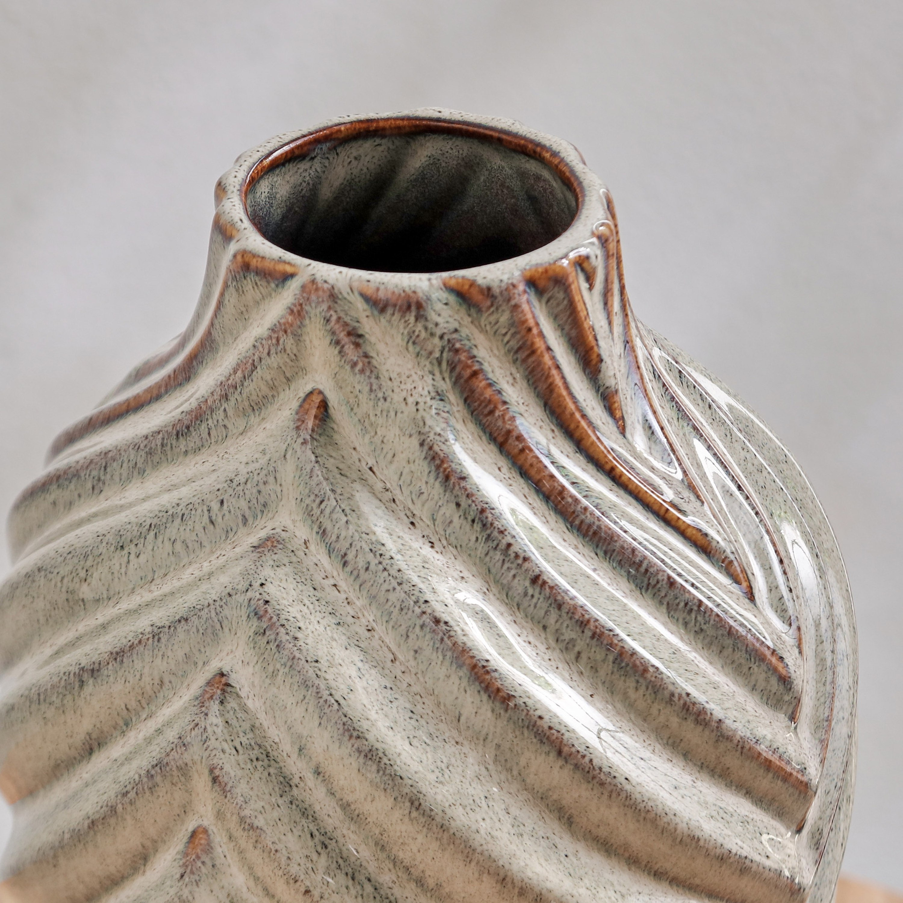 Koby Voila Ceramic Natural Vase - 16x16x25.5 cm-hbxbedroom-decorandaccessories-vases-image-3