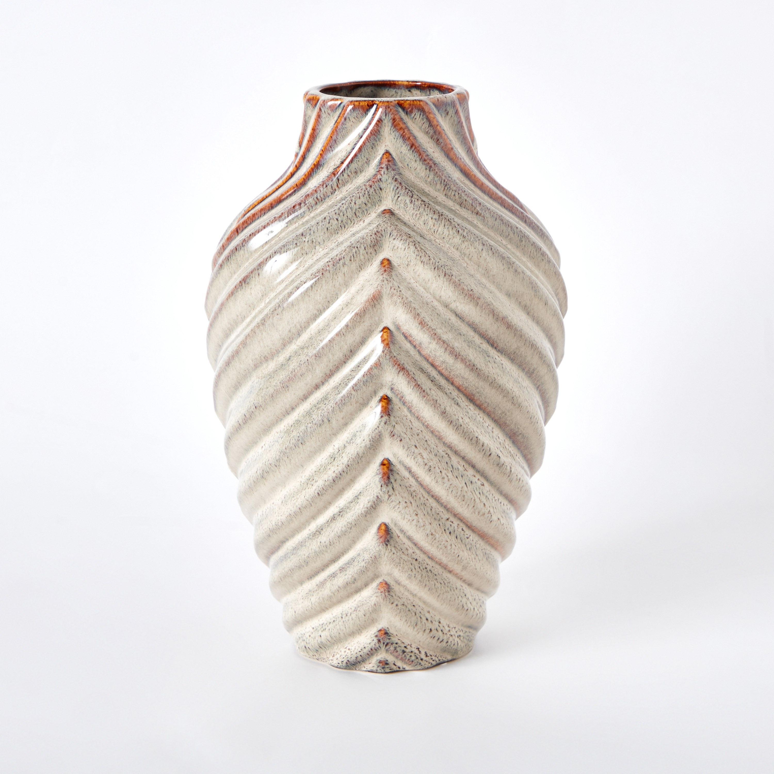 Koby Voila Ceramic Natural Vase - 16x16x25.5 cm-hbxbedroom-decorandaccessories-vases-image-6