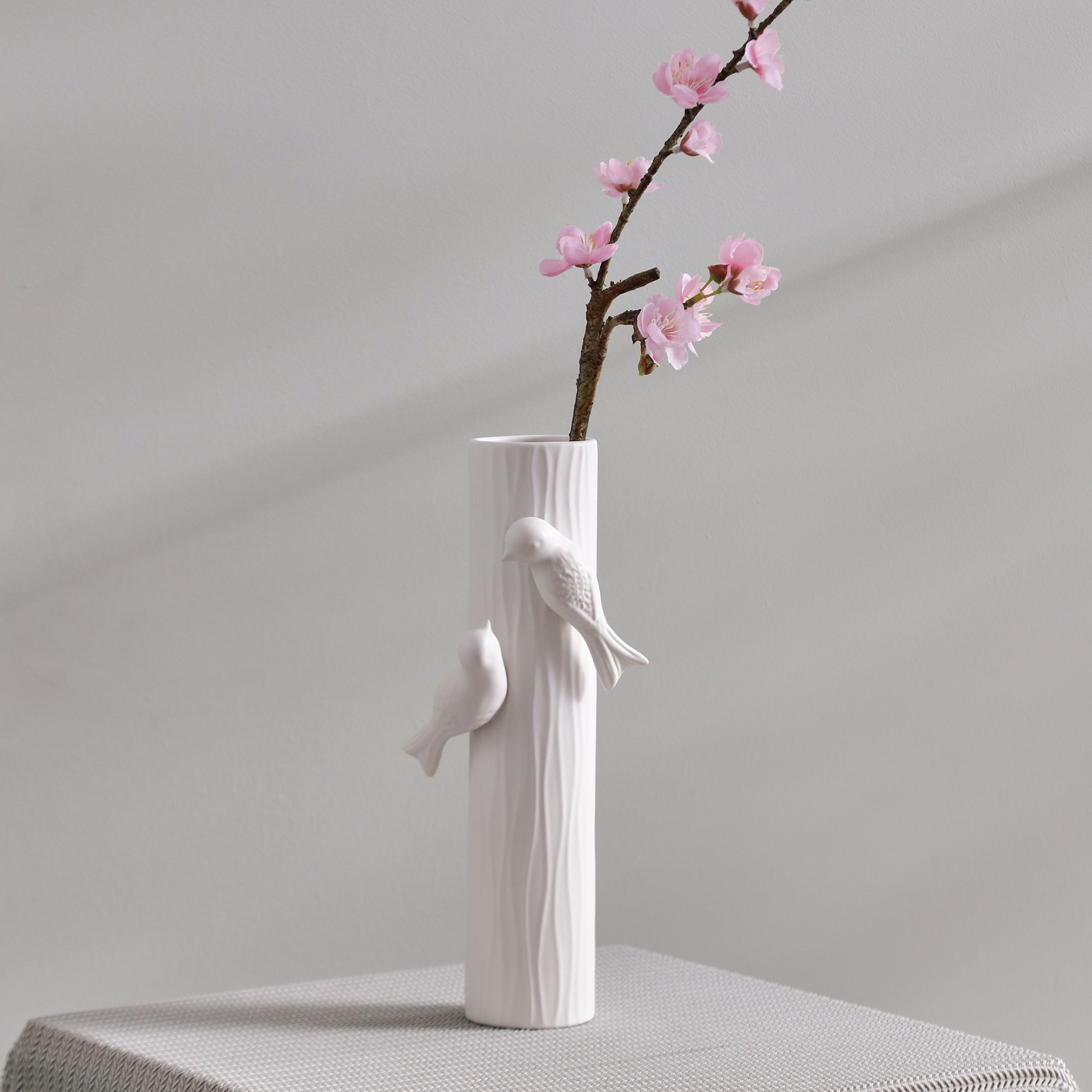 مزهرية سيراميك على شكل طيور من كوبي - 11.5x11x30 سم-hbxbedroom-decorandaccessories-vases-image-1