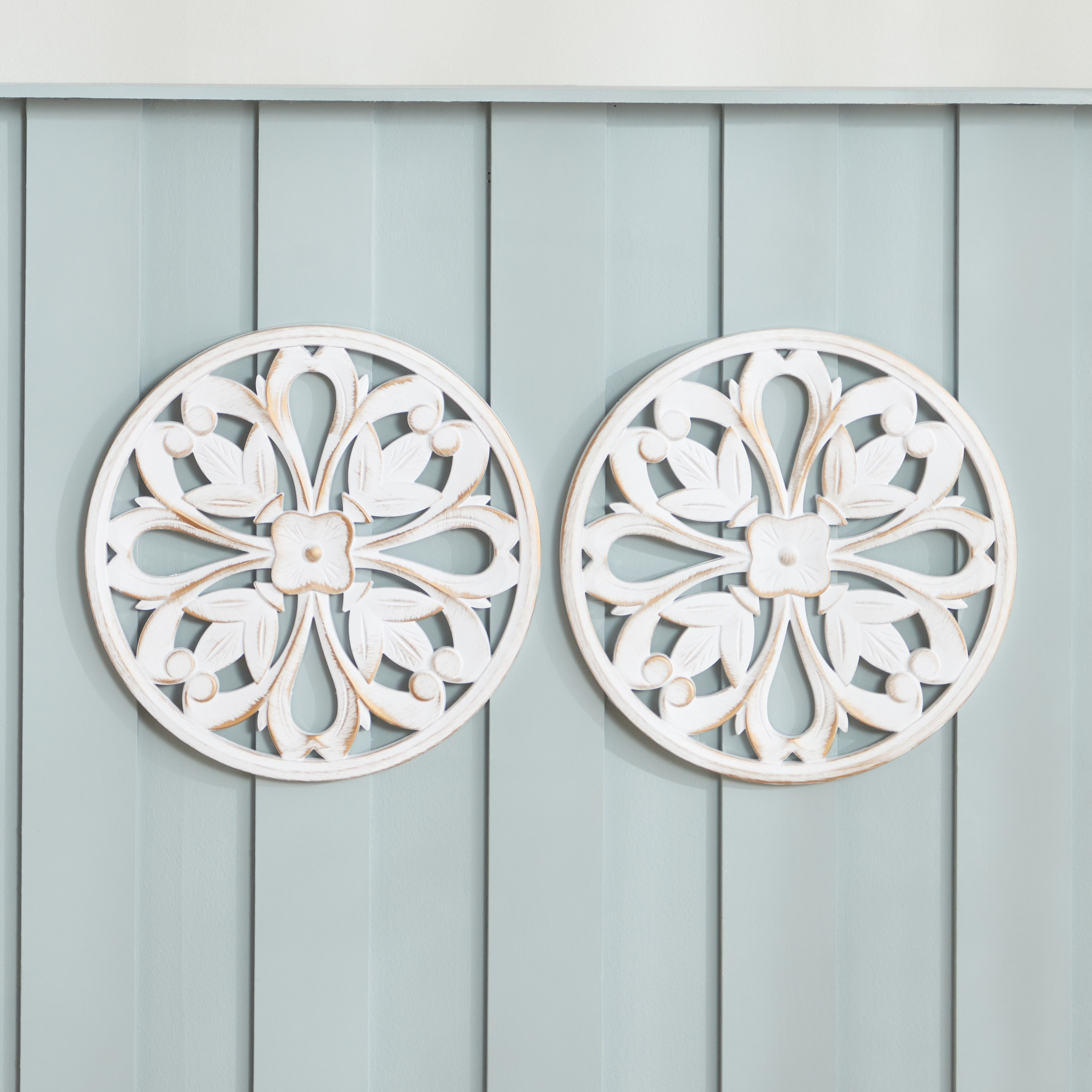 طقم ألواح حائط مستديرة قطعتين من زويا - 40x2x40 سم-hbxdiningroom-walldecor-wallart-image-2