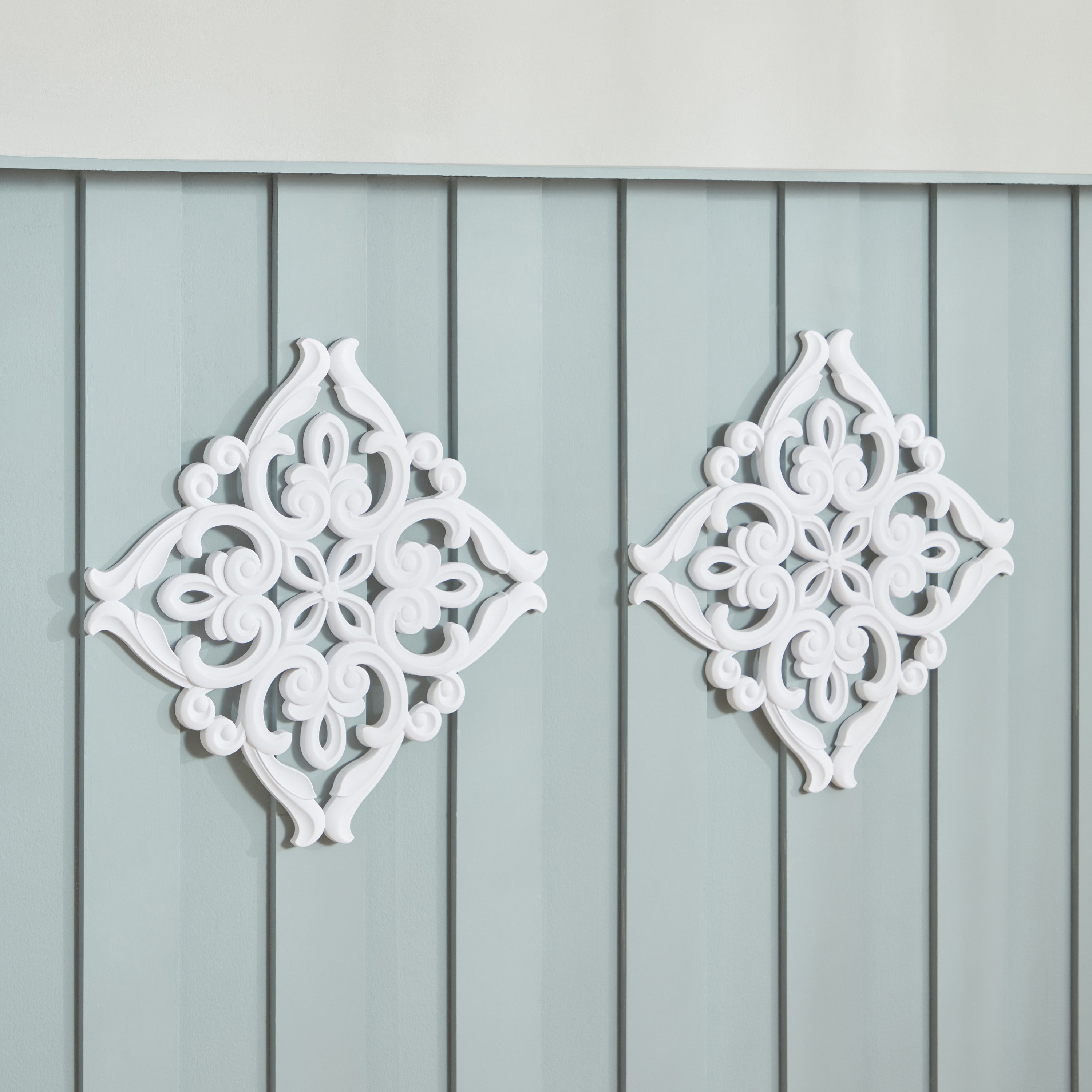 طقم ألواح حائط مربعة قطعتين من زويا - 40x2x40 سم-hbxdiningroom-walldecor-wallart-image-1
