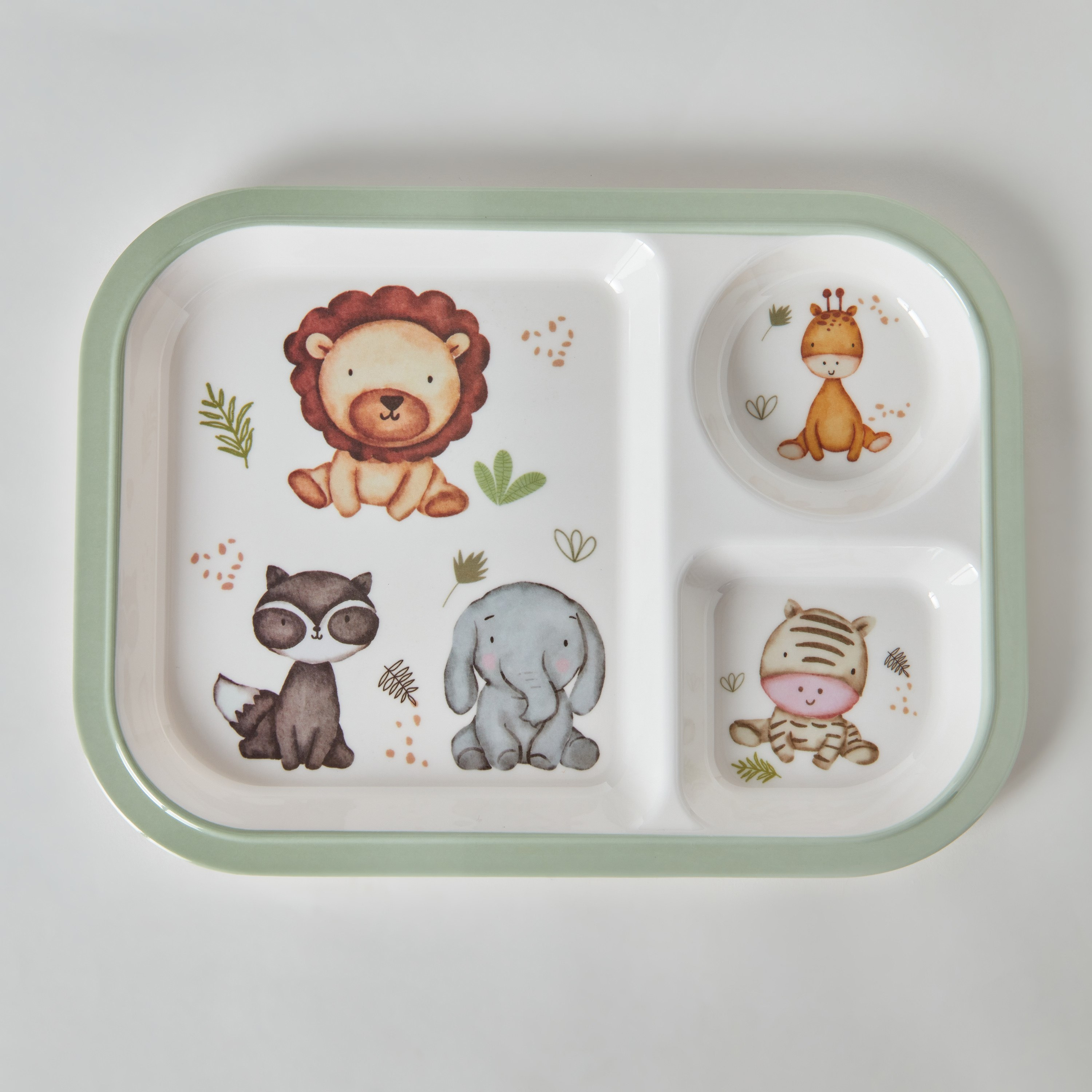 صحن مقسّم ميلامين بطبعات سفاري من رون ترينيتي - 28x21 سم-hbxhomeware-hbxkidsandyouth-image-5