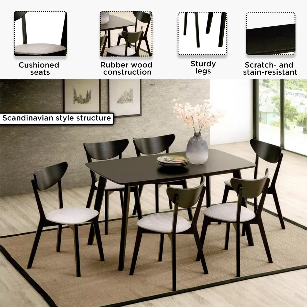 طقم سفرة 6 مقاعد من كاميرون-hbxfurniture-diningtablesandsets-diningsets-sixseater-image-4