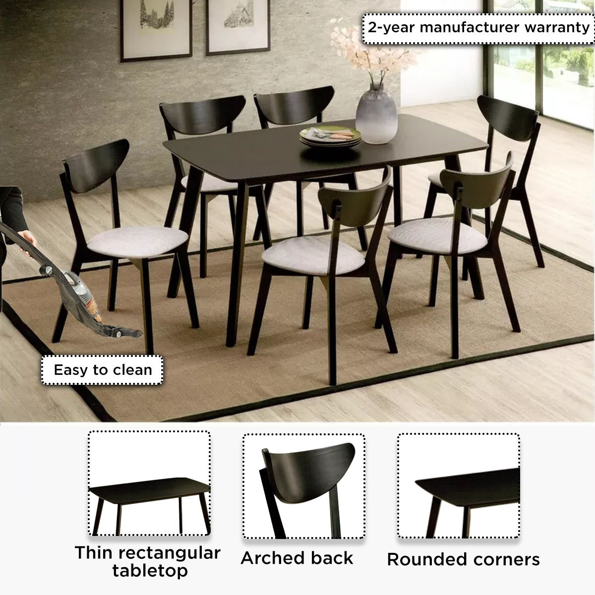 طقم سفرة 6 مقاعد من كاميرون-hbxfurniture-diningtablesandsets-diningsets-sixseater-image-5