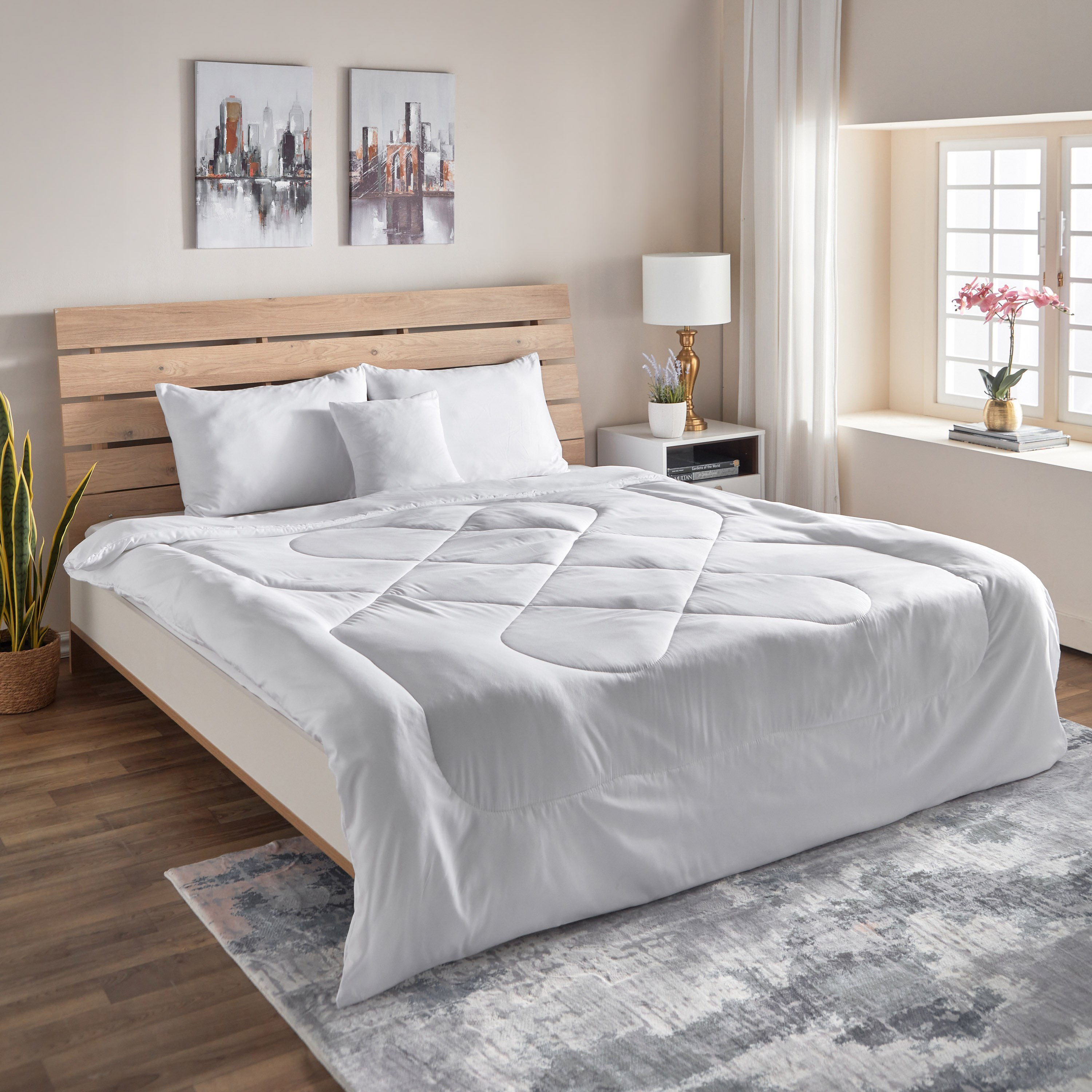 Andorra 5-Piece Queen Microfiber BIAB Comforter Set - 200x230 cm-hbxhomeware-hbxdecorandfurnishings-image-1