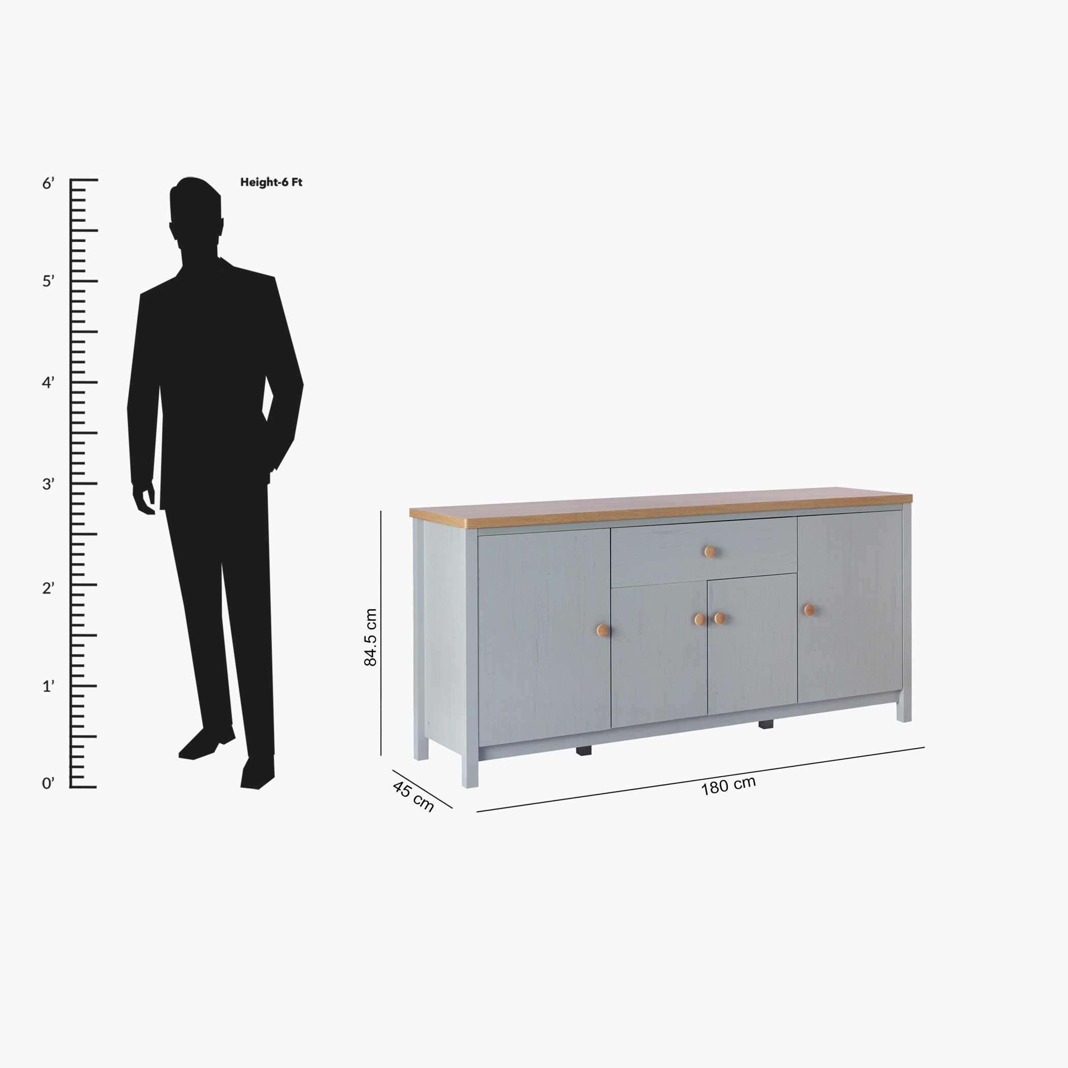 Vinci NXT Sideboard Buffet with 4 Doors-hbxfurniture-diningroom-buffetsandsideboards-image-14