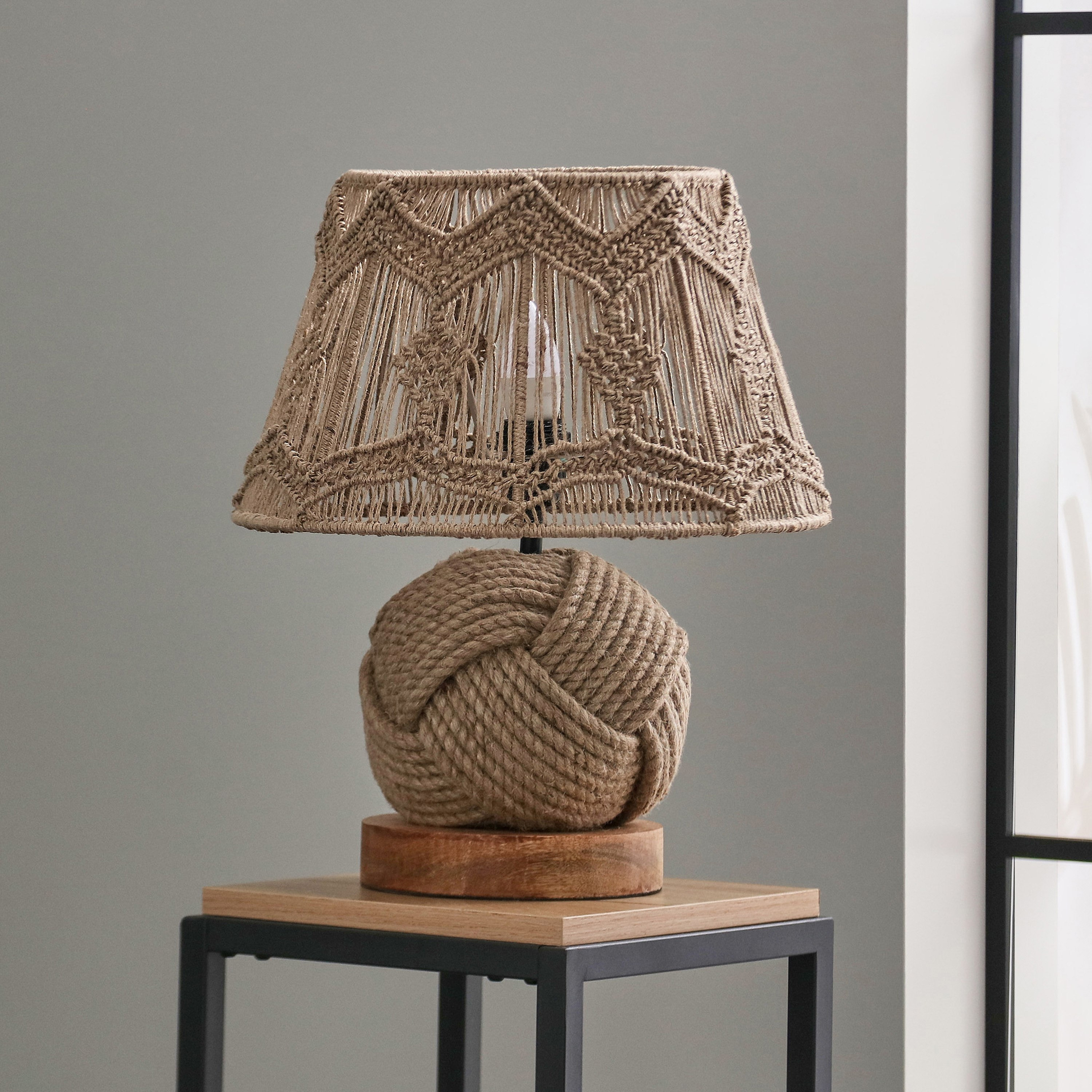 Jute on sale table lamp