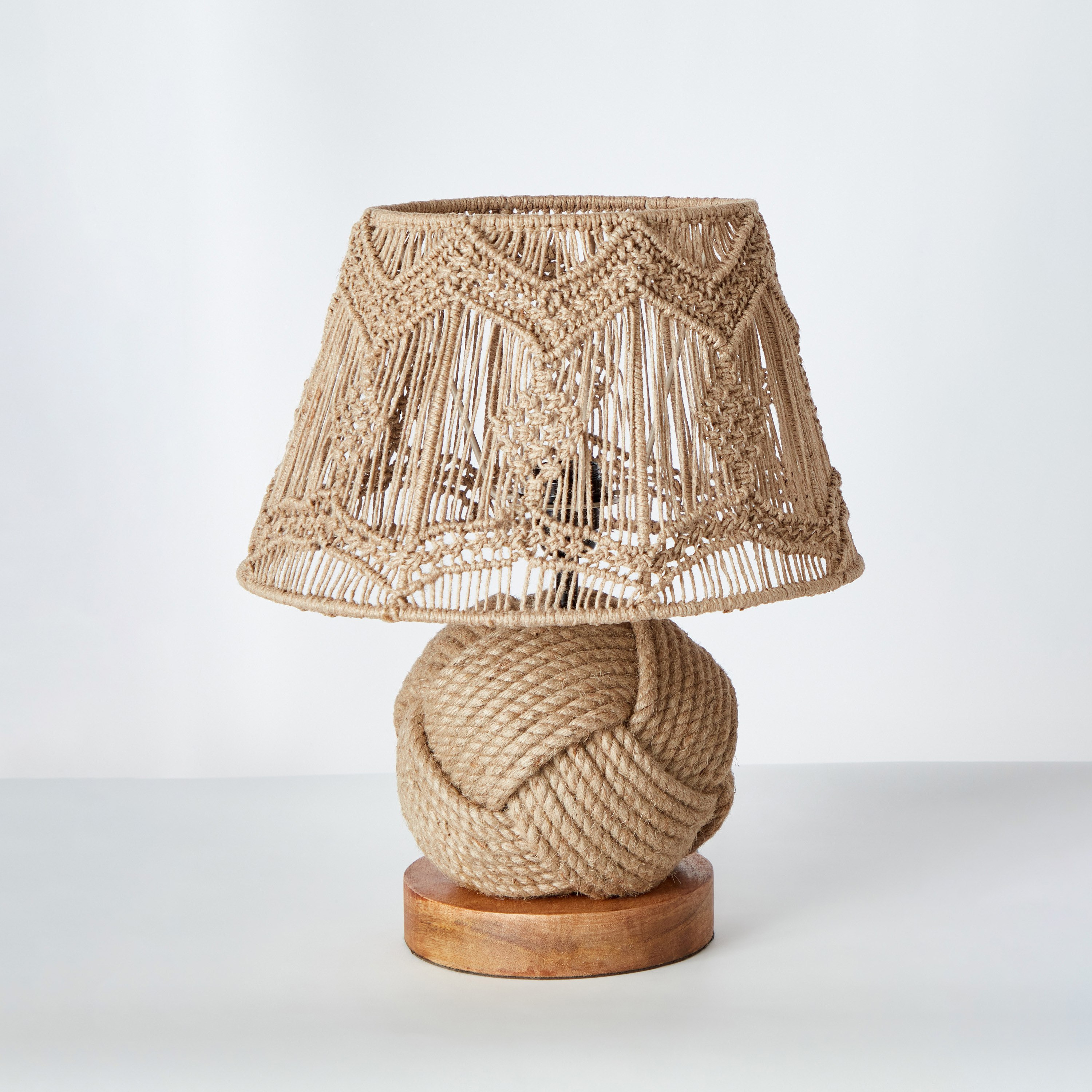 مصباح طاولة كرة الجوت بغطاء مكرامية من أدرانو - 43 سم-hbxlivingroom-lighting-tablelamps-image-5
