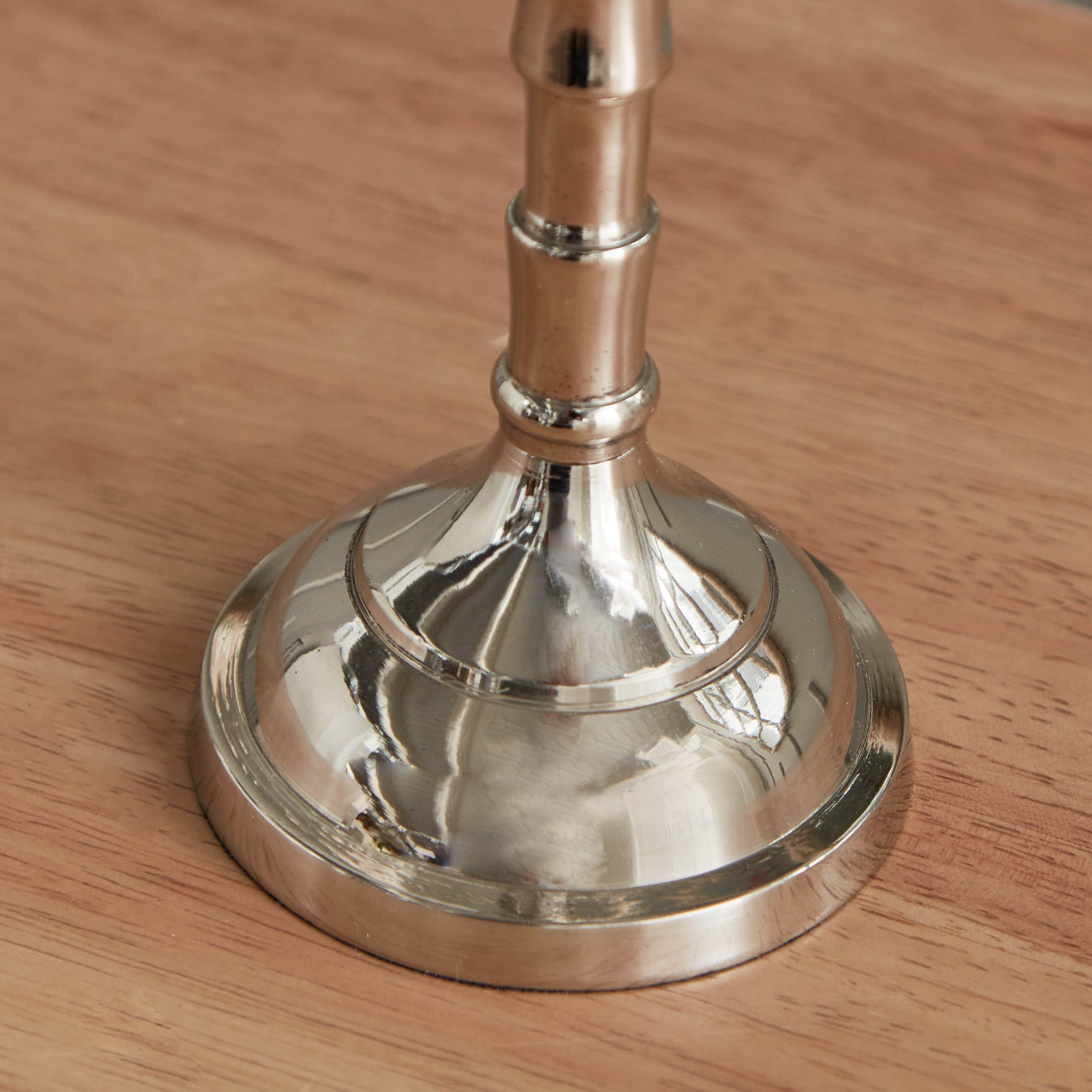 حامل شموع ديكور ألومنيوم من أورا - 8.25x8.25x14.5 سم-hbxlivingroom-decorandaccessories-candleholders-image-4