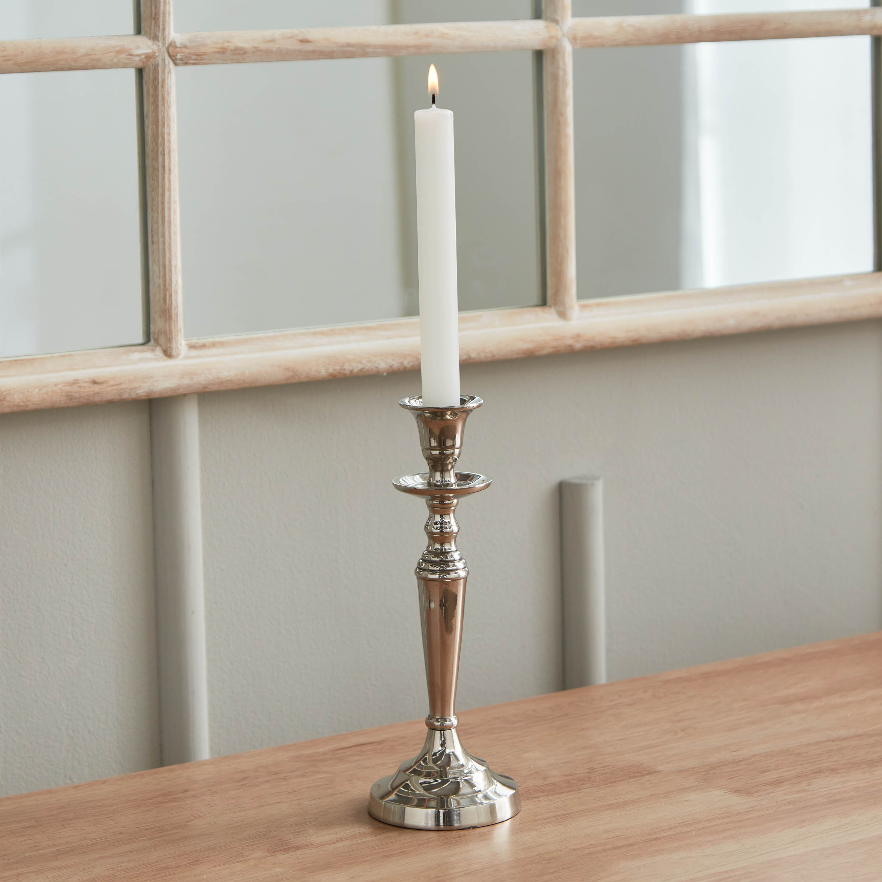 Ora Aluminum Decorative Candleholder - 8.25x8.25x22.25 cm-hbxlivingroom-decorandaccessories-candleholders-image-1