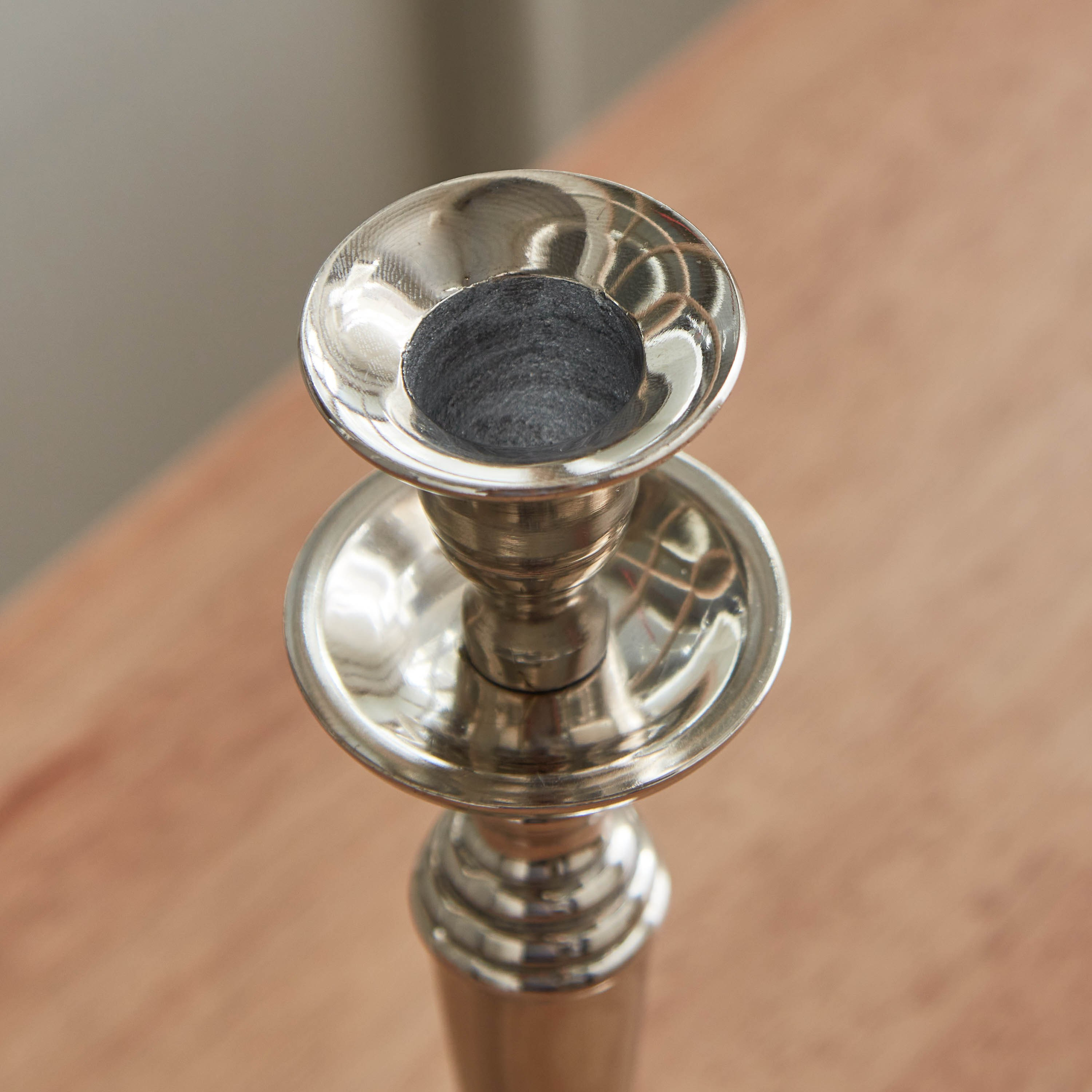 Ora Aluminum Decorative Candleholder - 8.25x8.25x22.25 cm-hbxlivingroom-decorandaccessories-candleholders-image-3