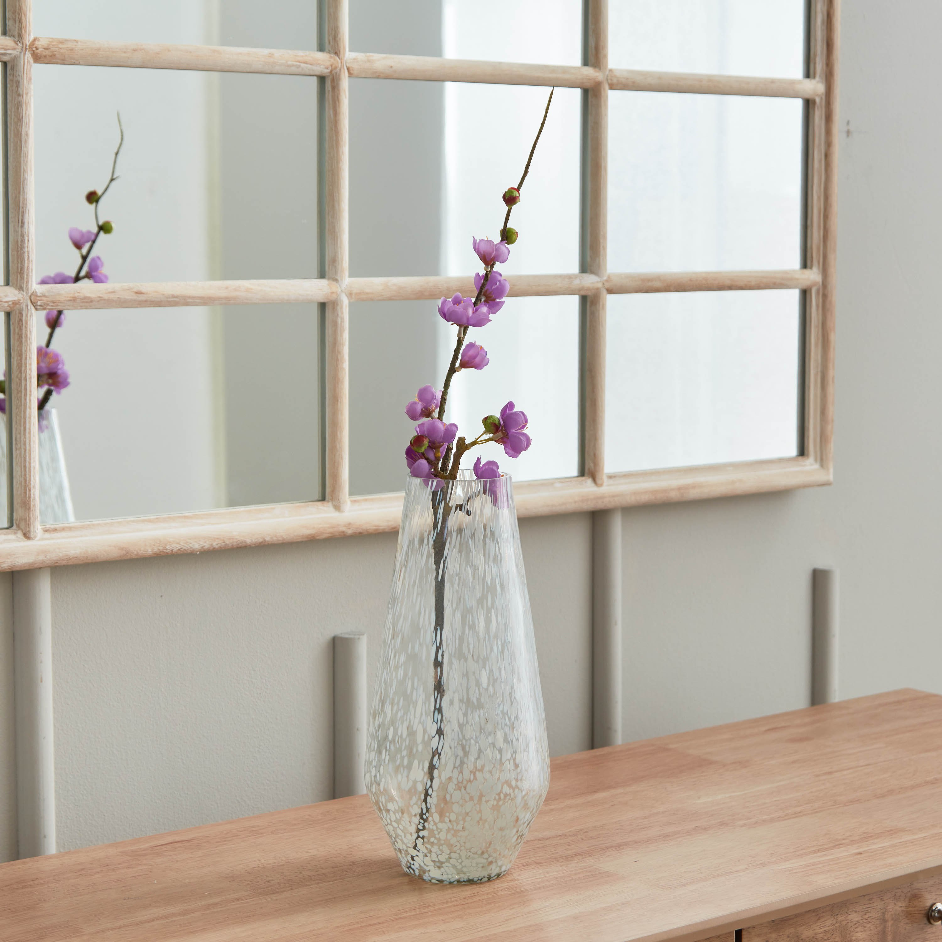 Ora Glass Vase with Speckles - 12.75x16.5x28 cm-hbxbedroom-decorandaccessories-vases-image-1