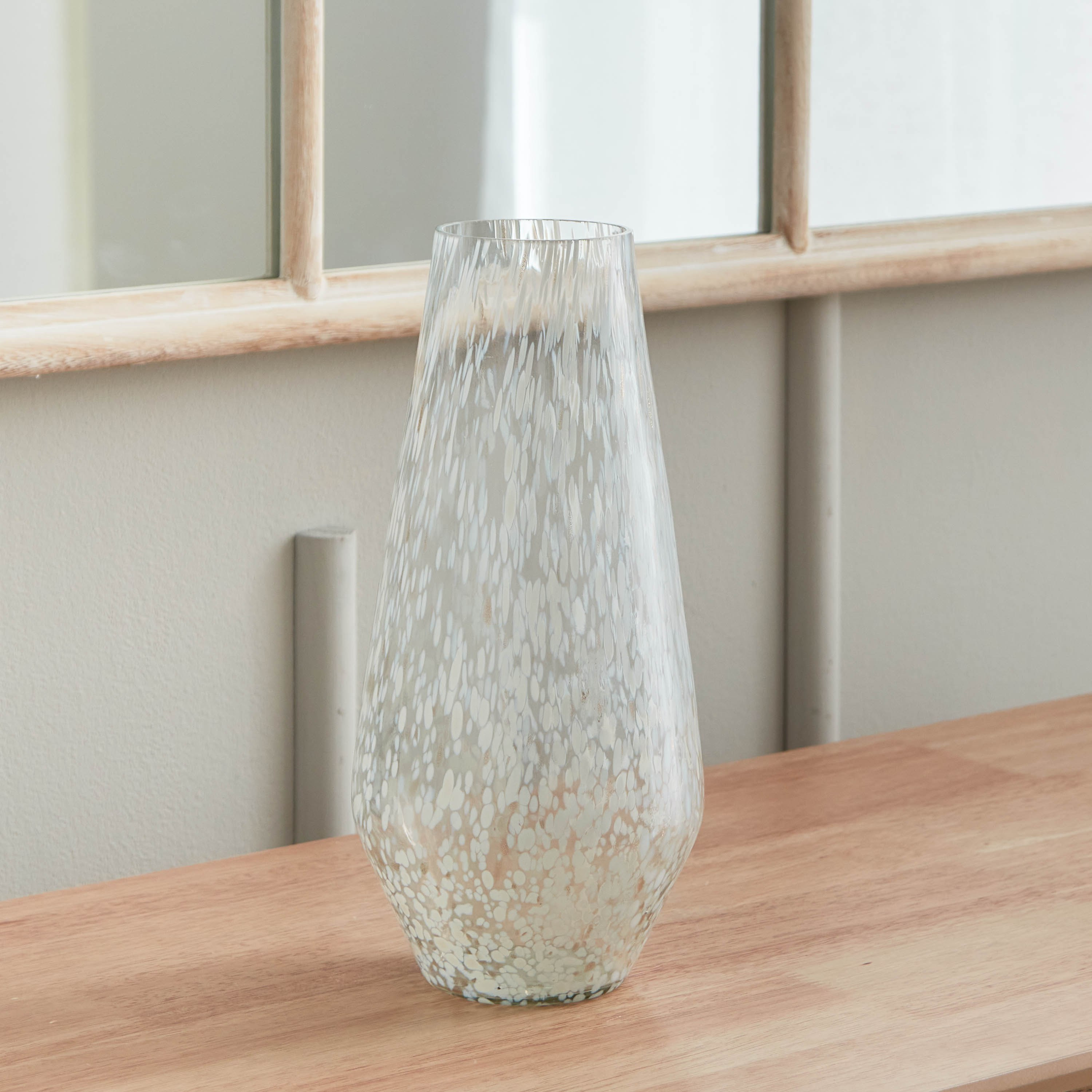 Ora Glass Vase with Speckles - 12.75x16.5x28 cm-hbxbedroom-decorandaccessories-vases-image-2
