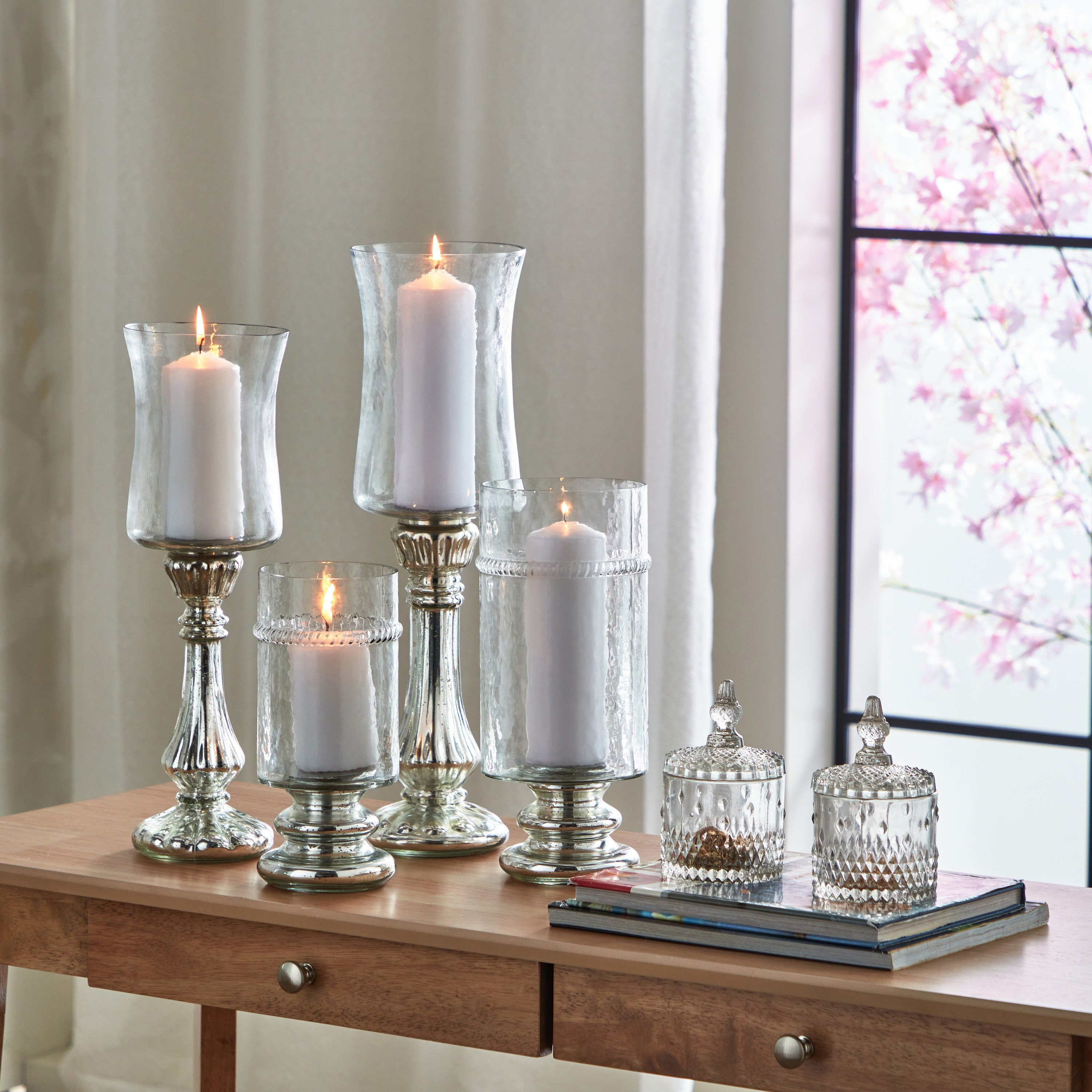 حامل شموع بارز الملمس بحامل من جريس - 10x10x23 سم-hbxlivingroom-decorandaccessories-candleholders-image-5