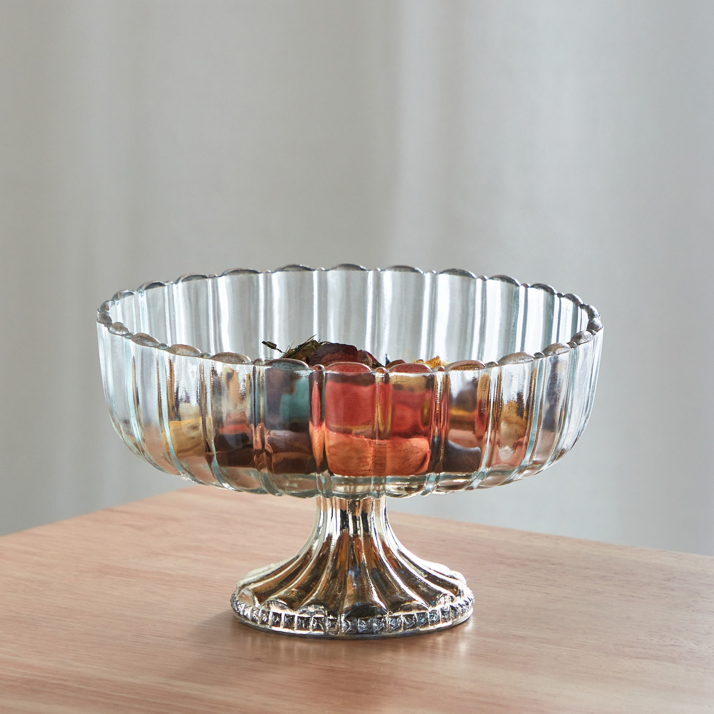 وعاء ديكور ميتاليك مضلع من جريس - 20x20x13.5 سم-hbxdecorandfurnishings-homeaccessories-bowls-image-1