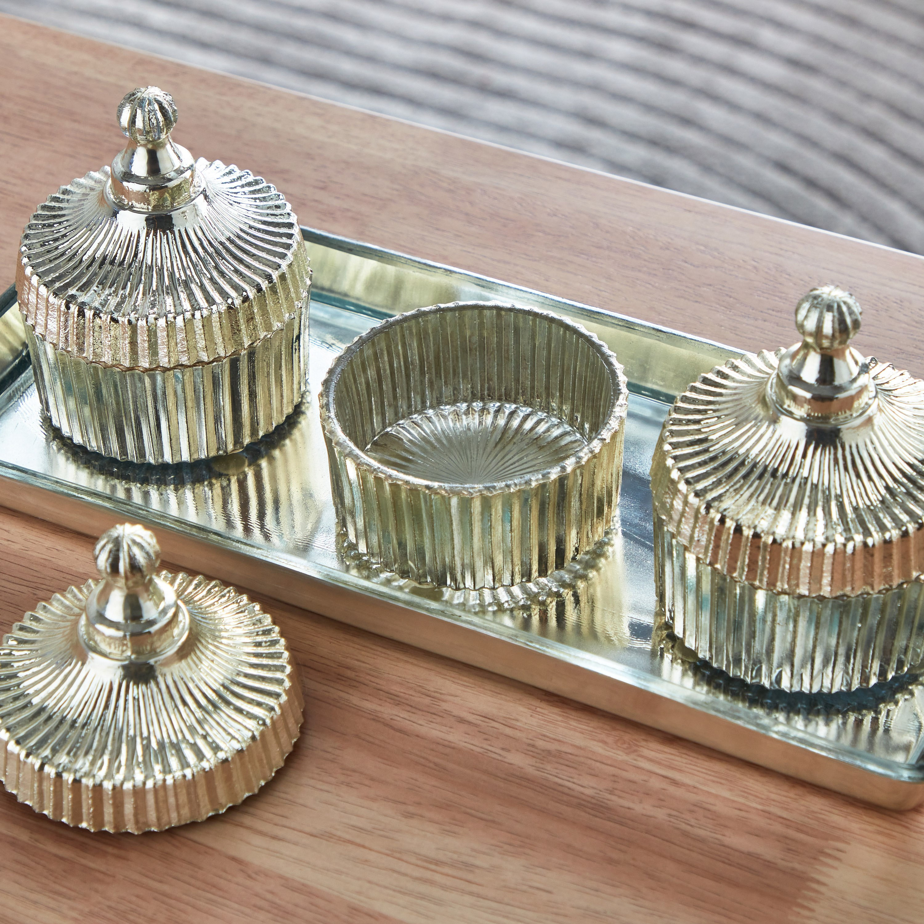 طقم جرّة ديكور ميتالك مضلّع -4 قطع مع صينية من جريس-hbxhomeware-hbxdecorandfurnishings-image-3
