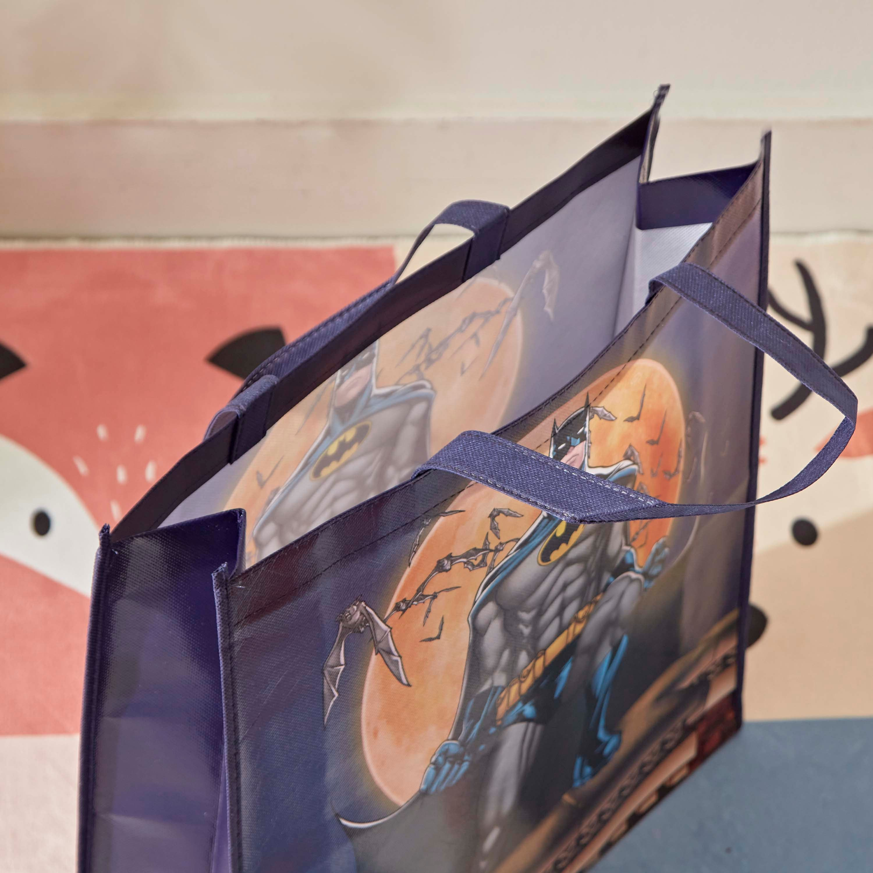 Batman Print Shopping Bag - 38x38x12 cm-hbxhomeware-hbxkidsandyouth-image-2