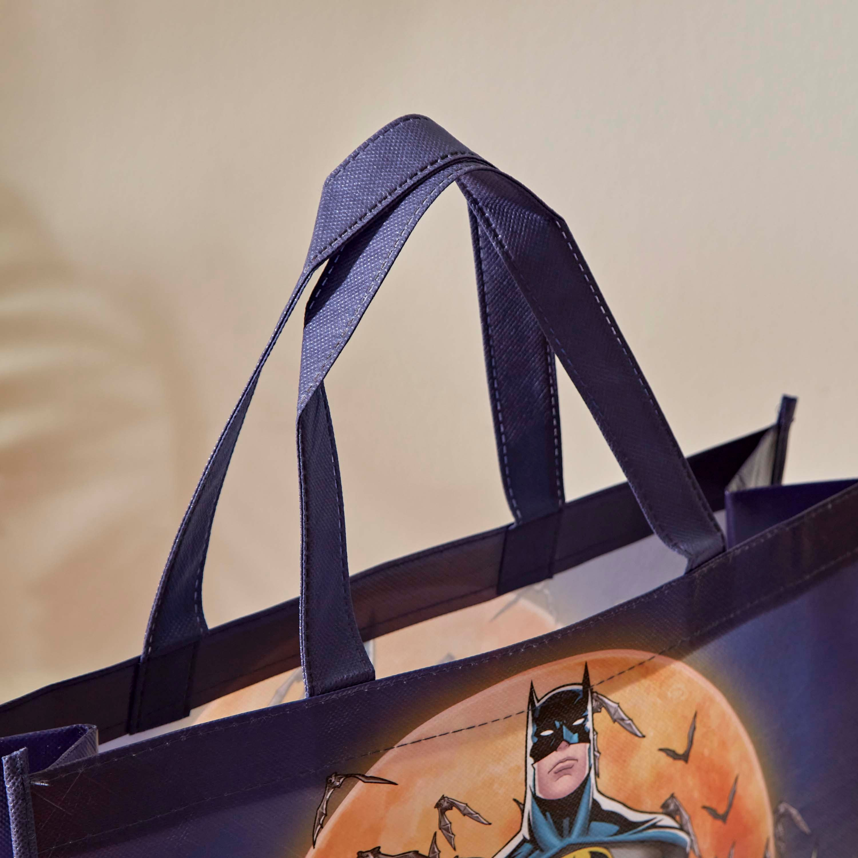Batman Print Shopping Bag - 38x38x12 cm-hbxhomeware-hbxkidsandyouth-image-3
