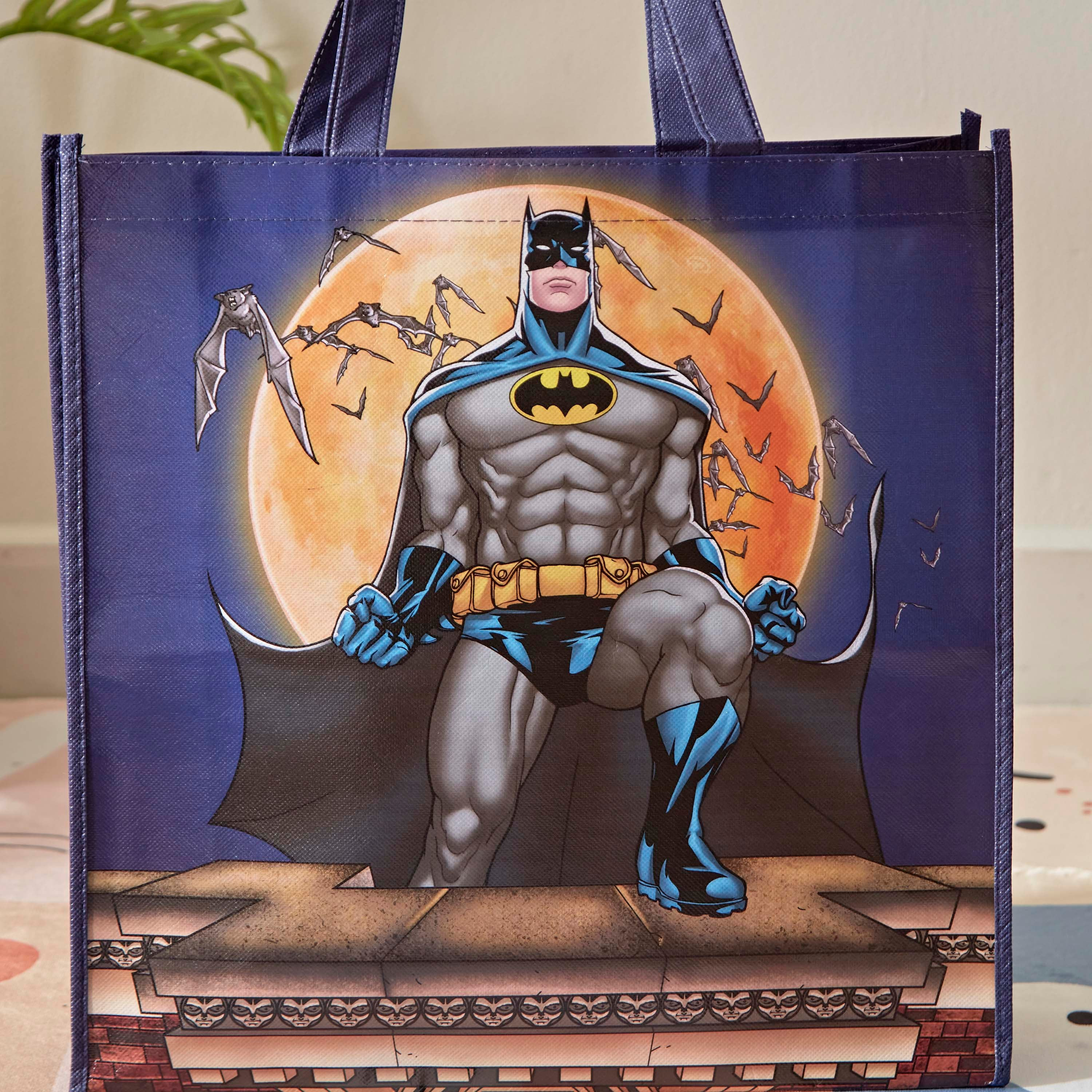 Batman Print Shopping Bag - 38x38x12 cm-hbxhomeware-hbxkidsandyouth-image-4