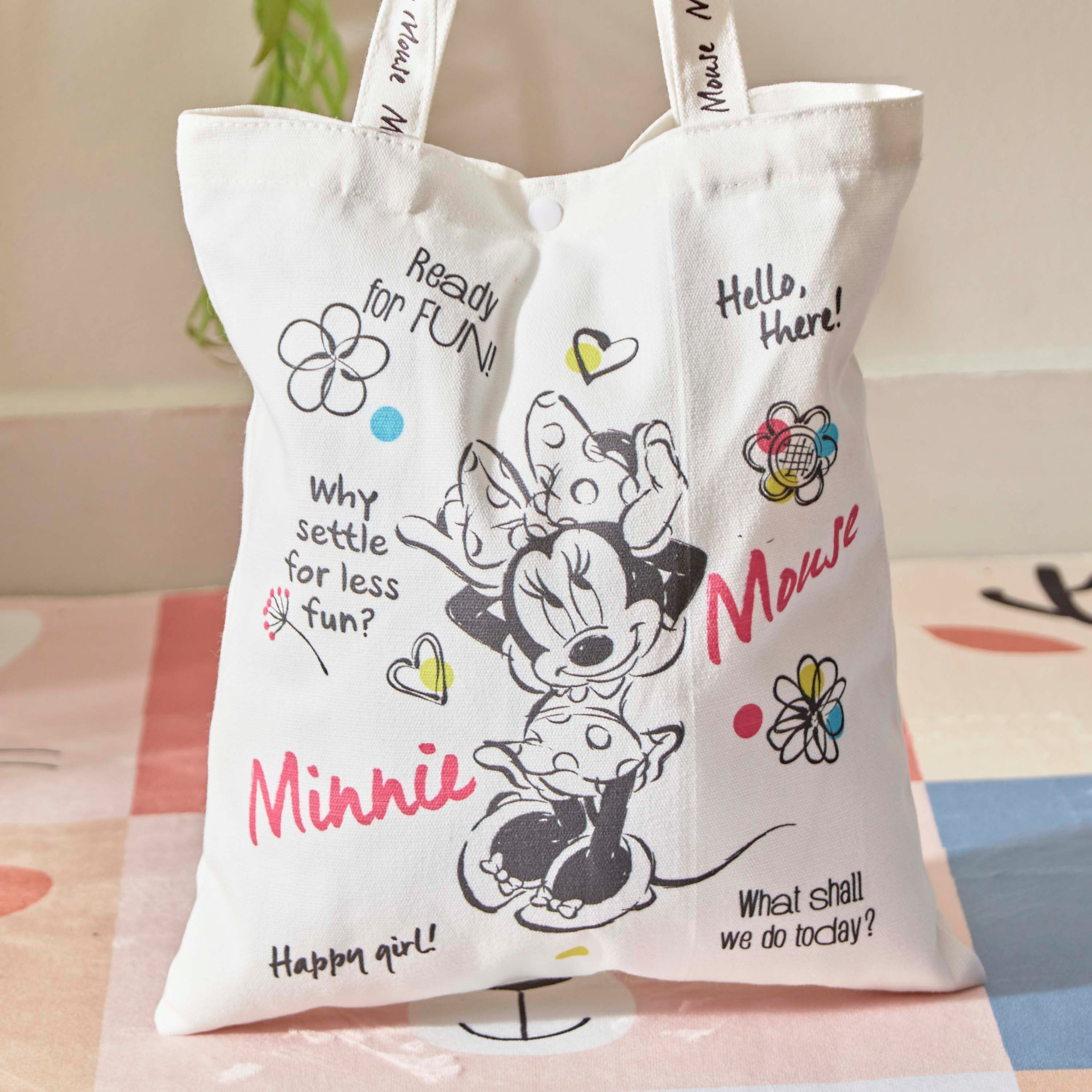 شنطة تسوق قماش قطن بطبعات ميني ماوس من ديزني - 34x39 سم-hbxhomeware-hbxkidsandyouth-image-3