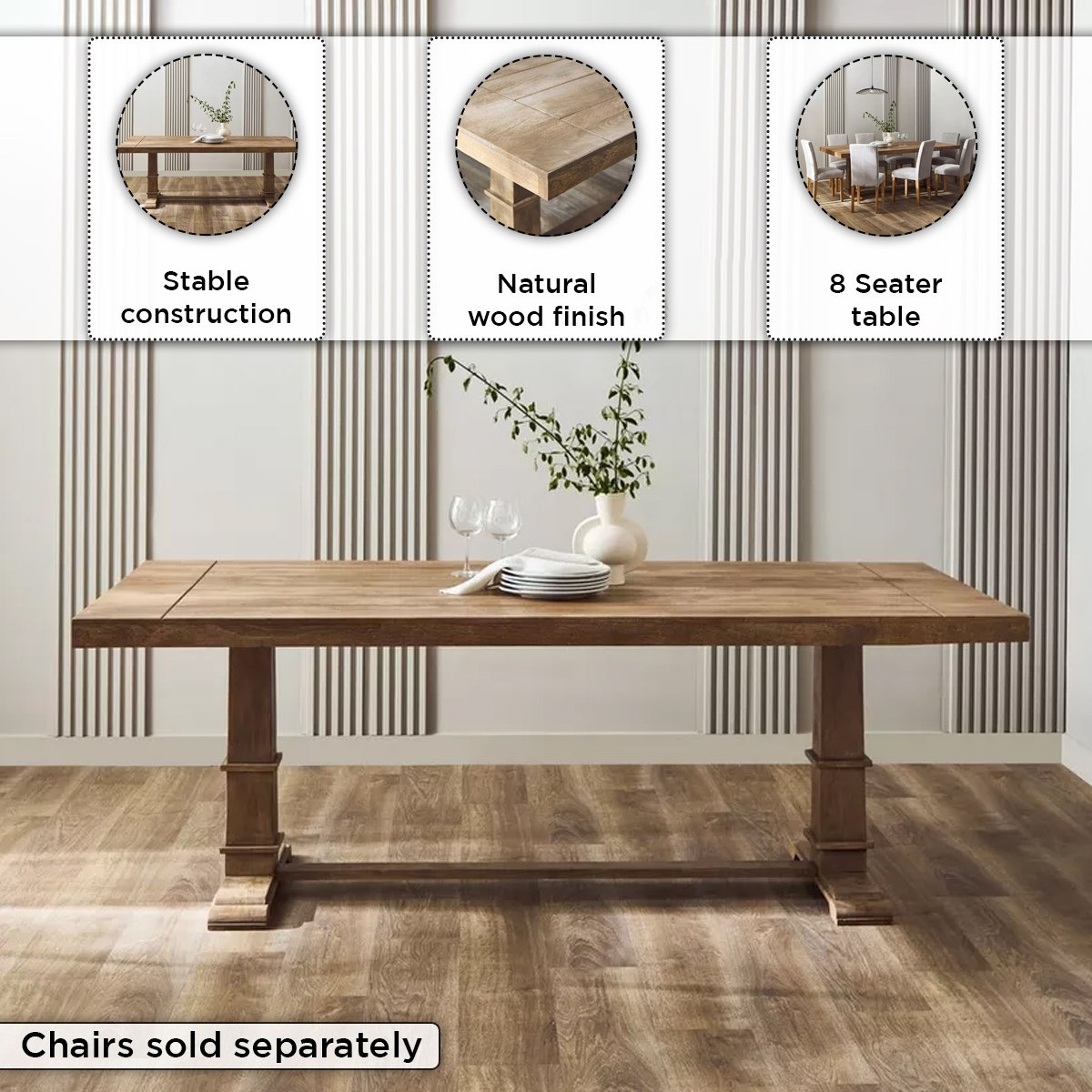 طاولة سفرة لـ8 مقاعد - سانكتواري من فيندرا-hbxfurniture-diningroom-diningtables-eightseater-image-5