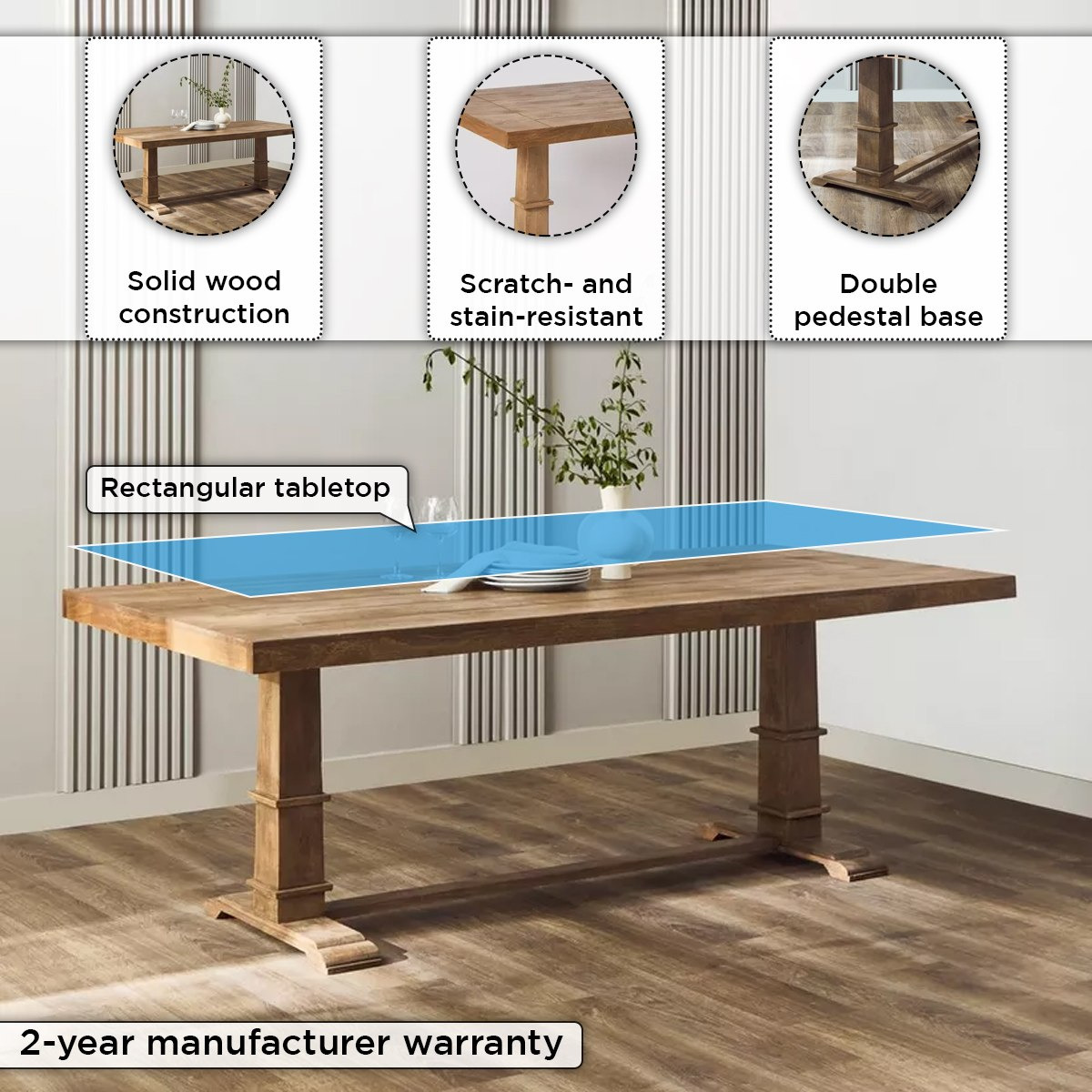 طاولة سفرة لـ8 مقاعد - سانكتواري من فيندرا-hbxfurniture-diningroom-diningtables-eightseater-image-4