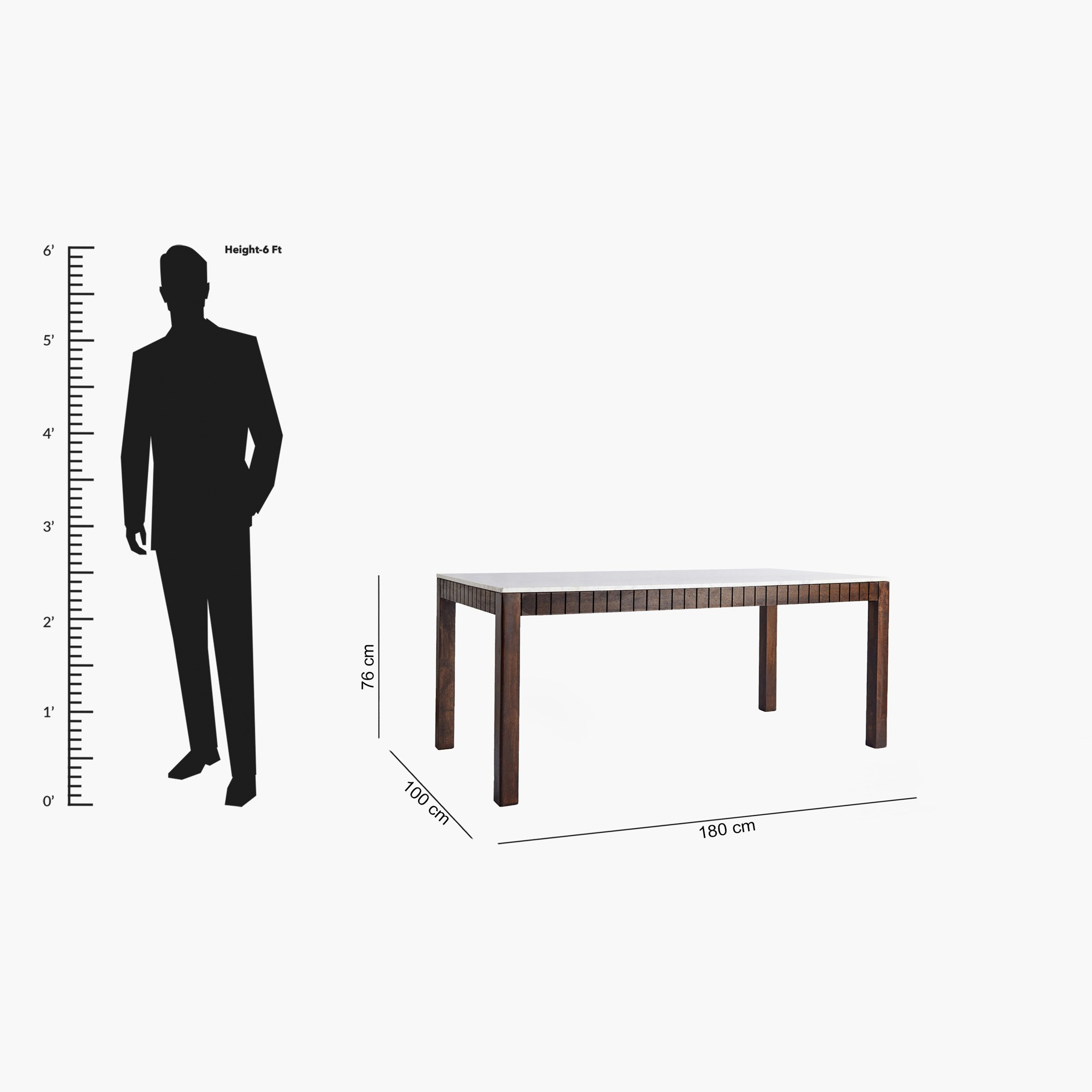 طاولة سفرة لـ6 مقاعد بسطح الرخام - جلوريا من فيندرا-hbxdiningroom-diningtablesandsets-diningtables-sixseater-image-9